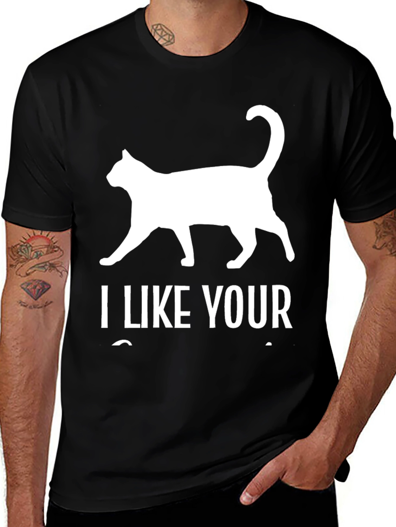 Variant 10 of I Like Your Cat Black T-Shirt