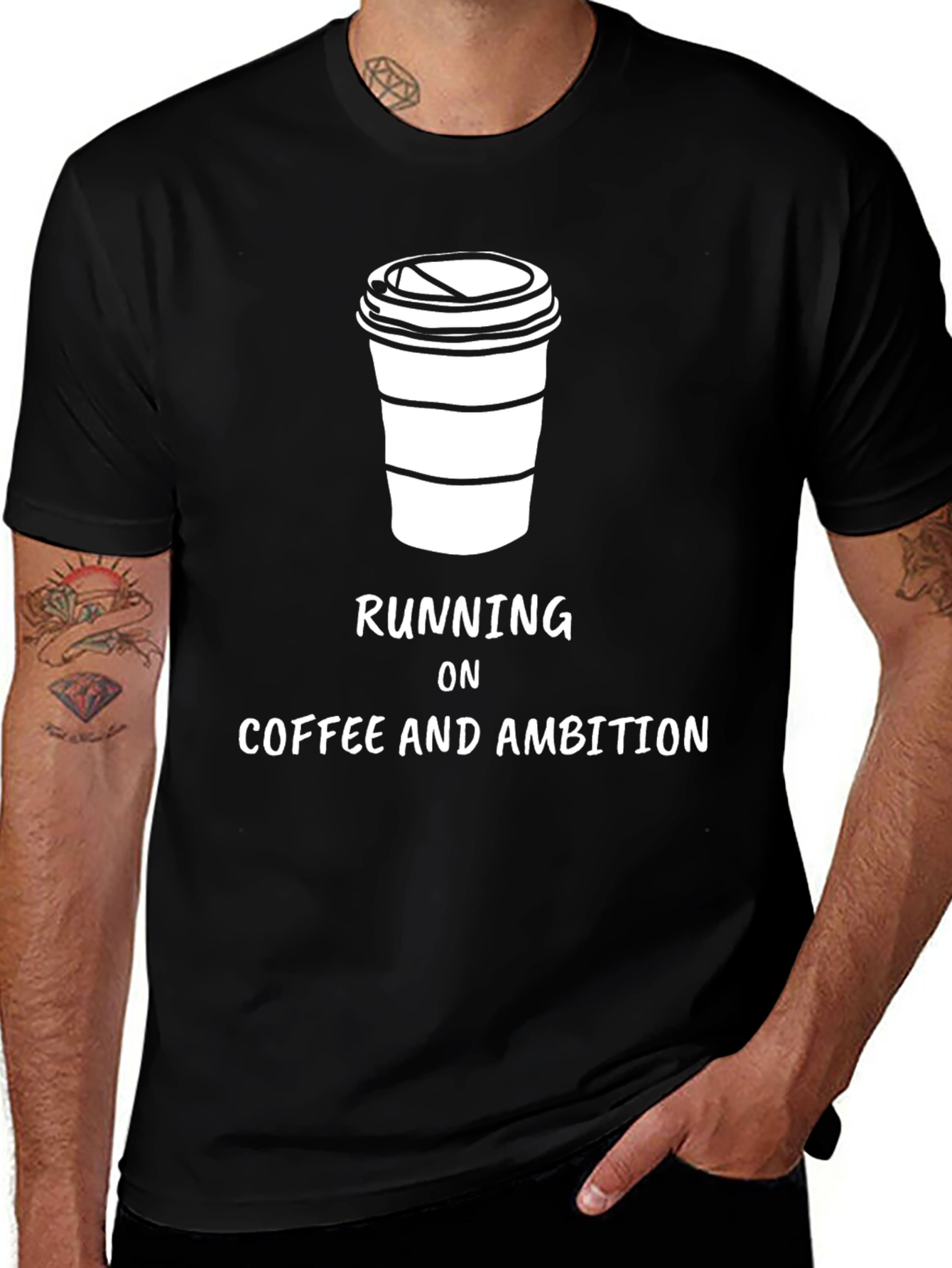 Variant 2 of Coffee & Ambition Graphic Tee - Black