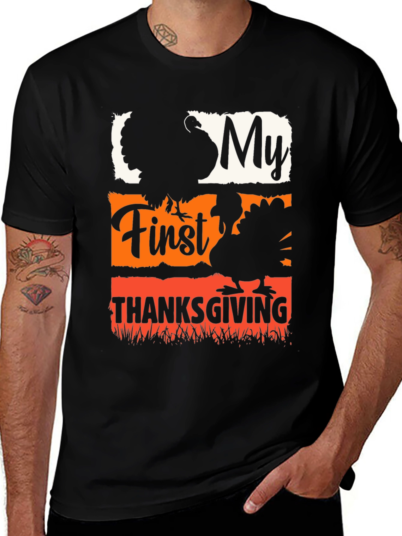 Variant 8 of My First Thanksgiving Turkey Graphic Tee