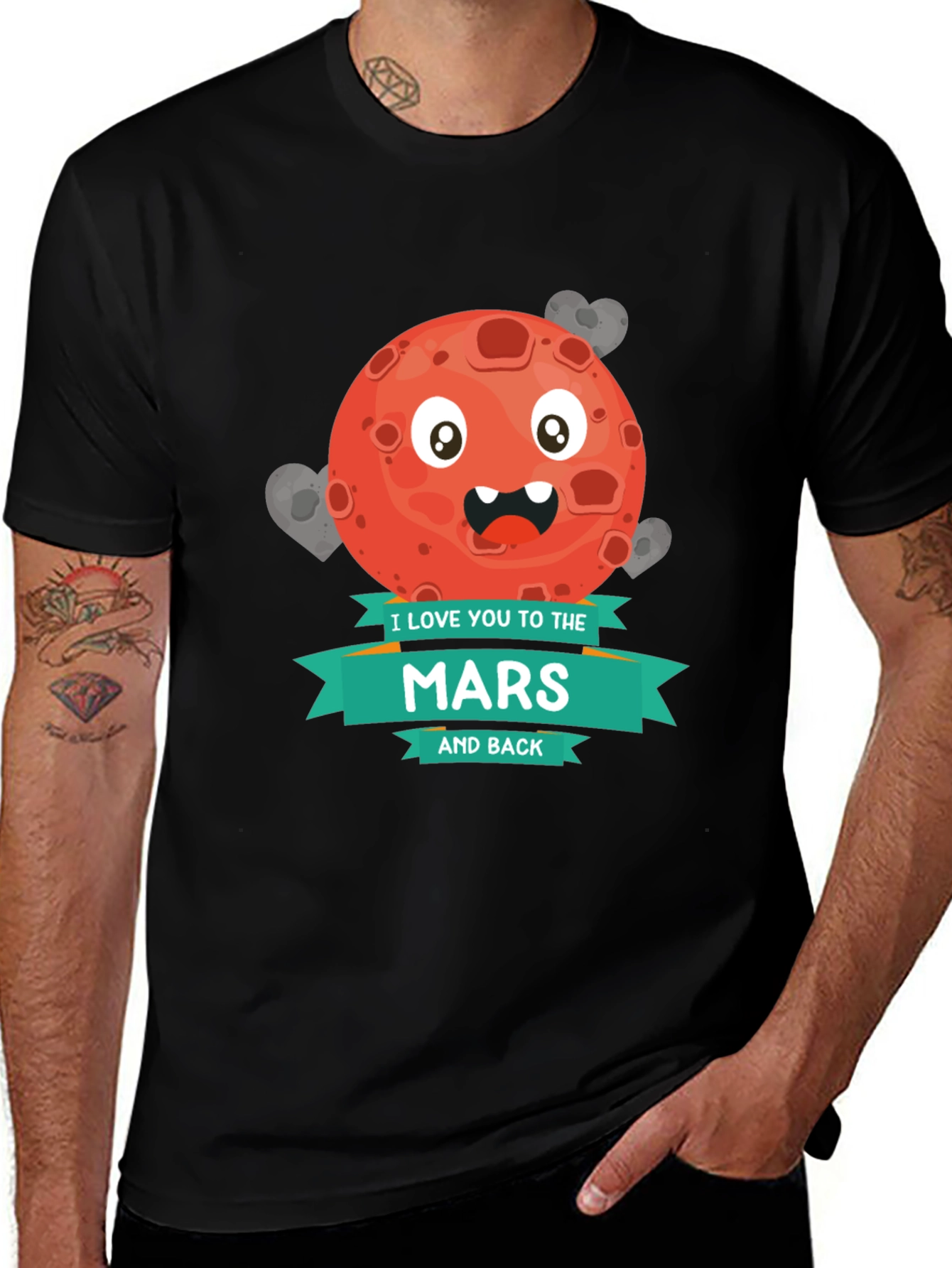 Variant 4 of I Love You to Mars and Back Graphic T-Shirt
