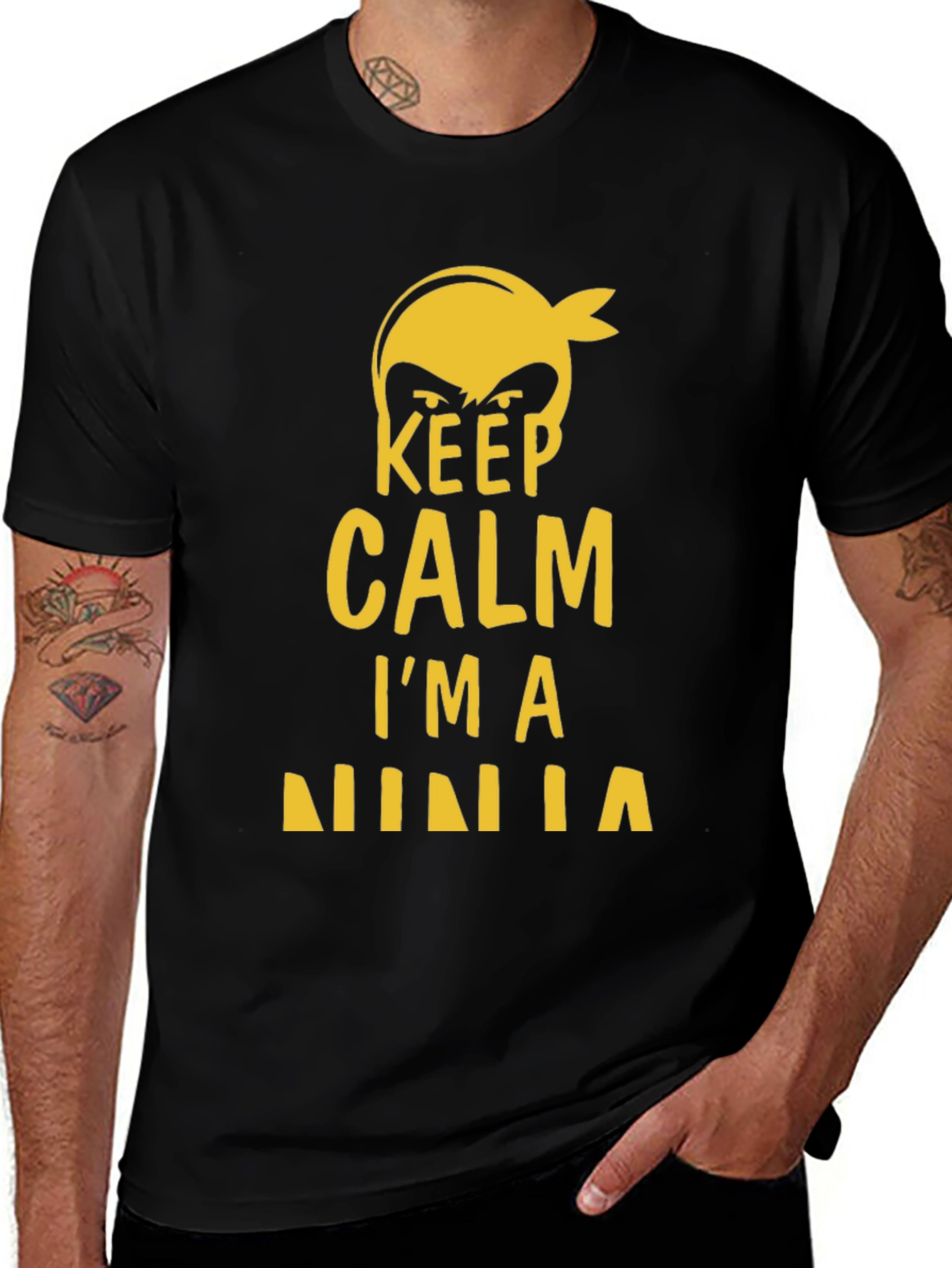 Variant 5 of Keep Calm I'm a Ninja Black T-Shirt