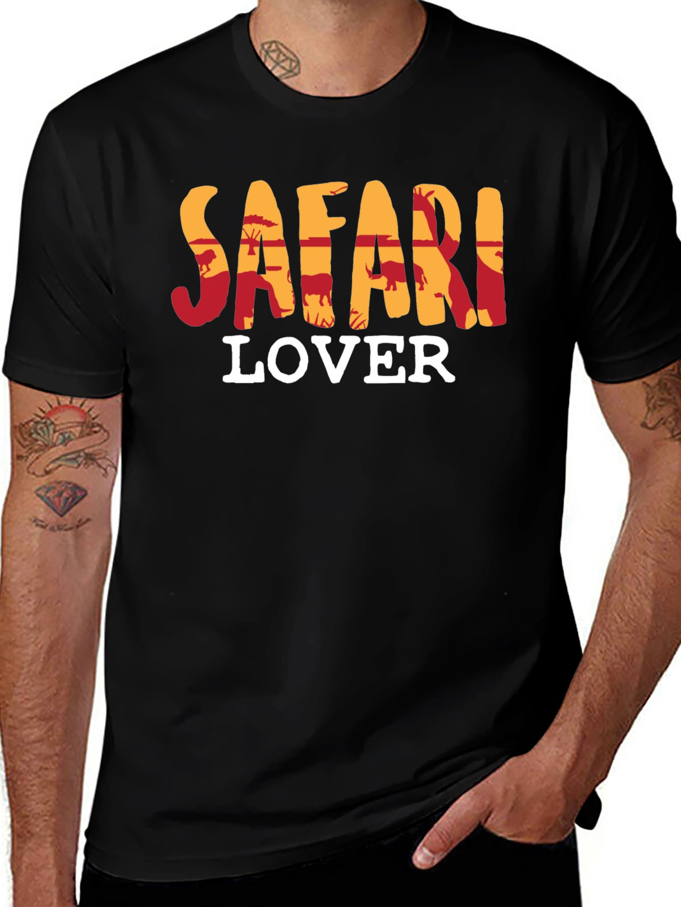 Variant 19 of Safari Lover T-Shirt - Animal Print Design