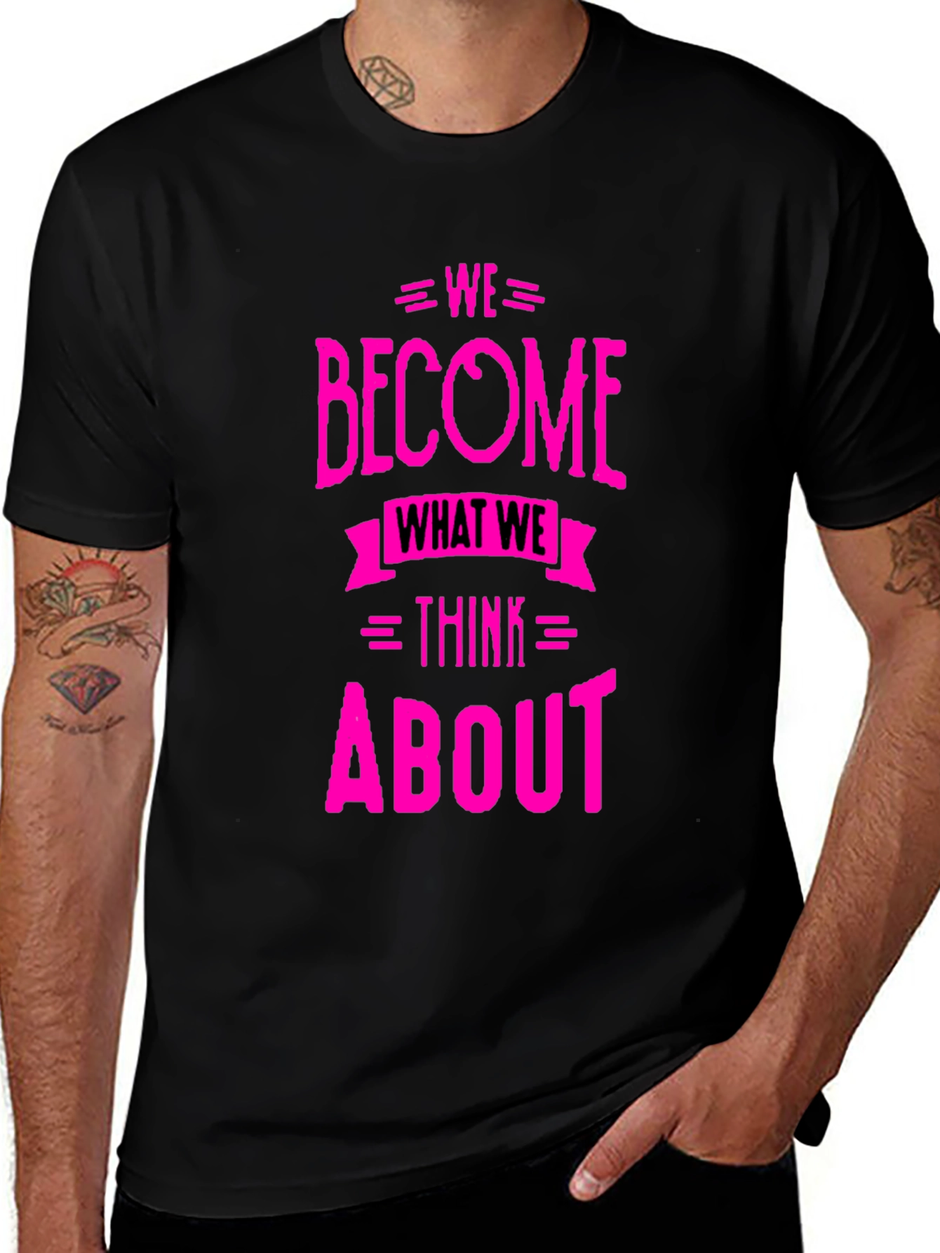 Variant 30 of Motivational Pink Graphic Print T-Shirt
