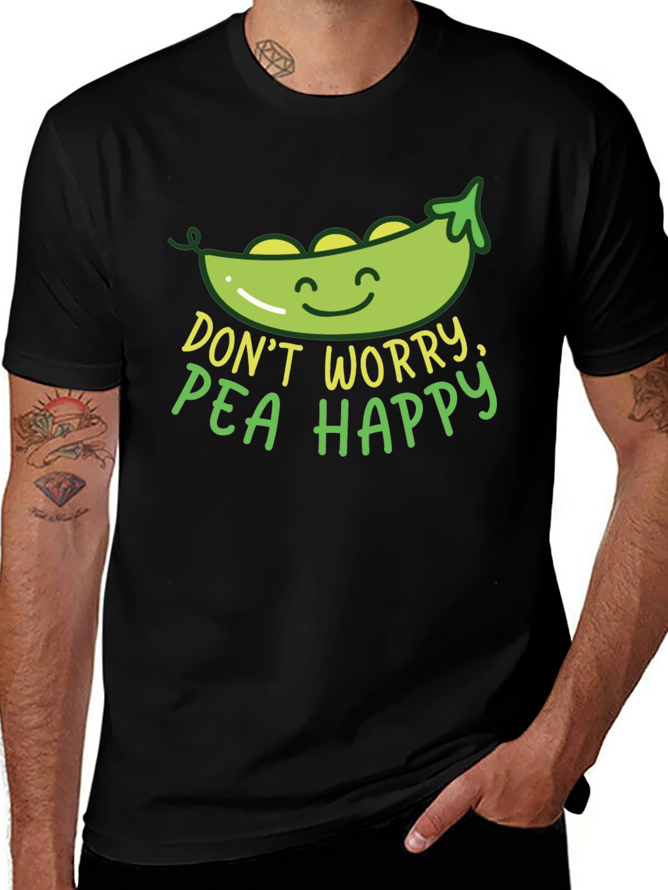 Variant 24 of Don't Worry Pea Happy Graphic T-Shirt