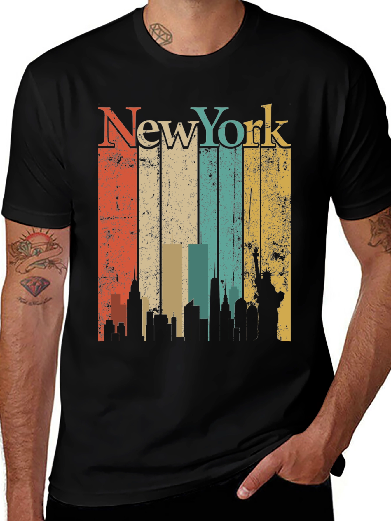 Vintage New York Skyline Graphic T-Shirt