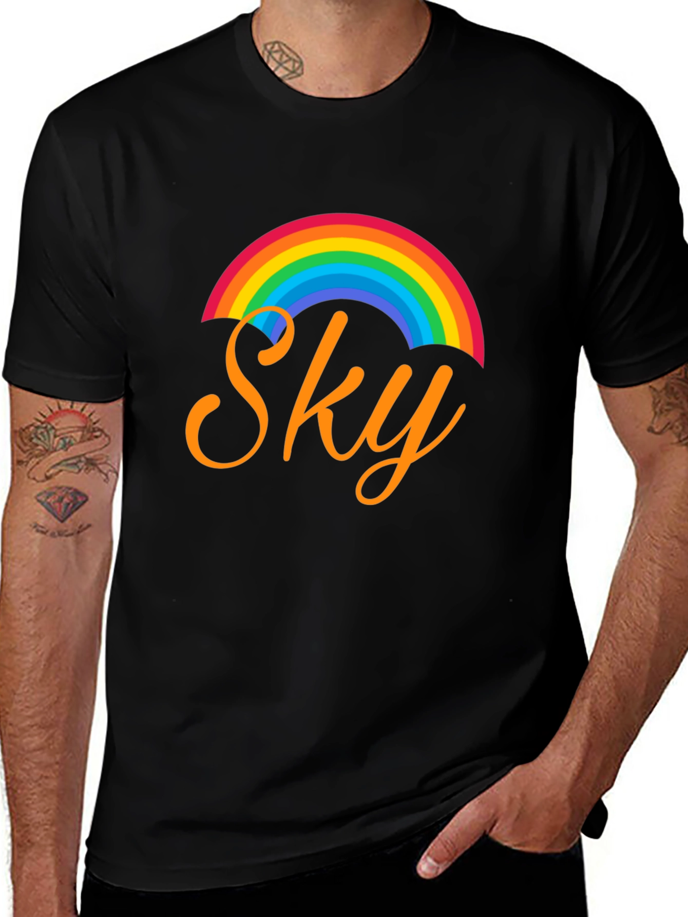 Rainbow Sky Graphic T-Shirt