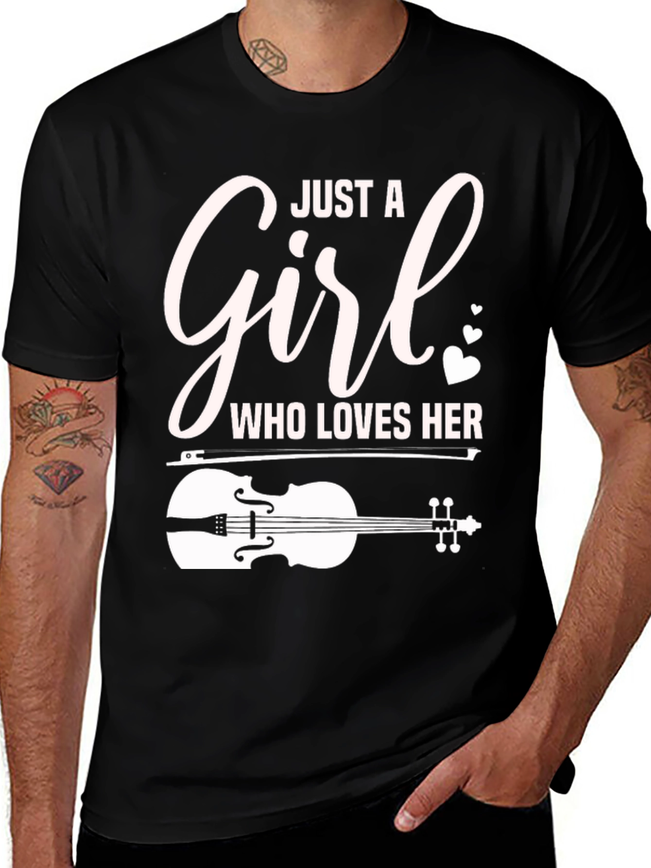 Variant 30 of Just a Girl Who Loves Her Violin T-Shirt