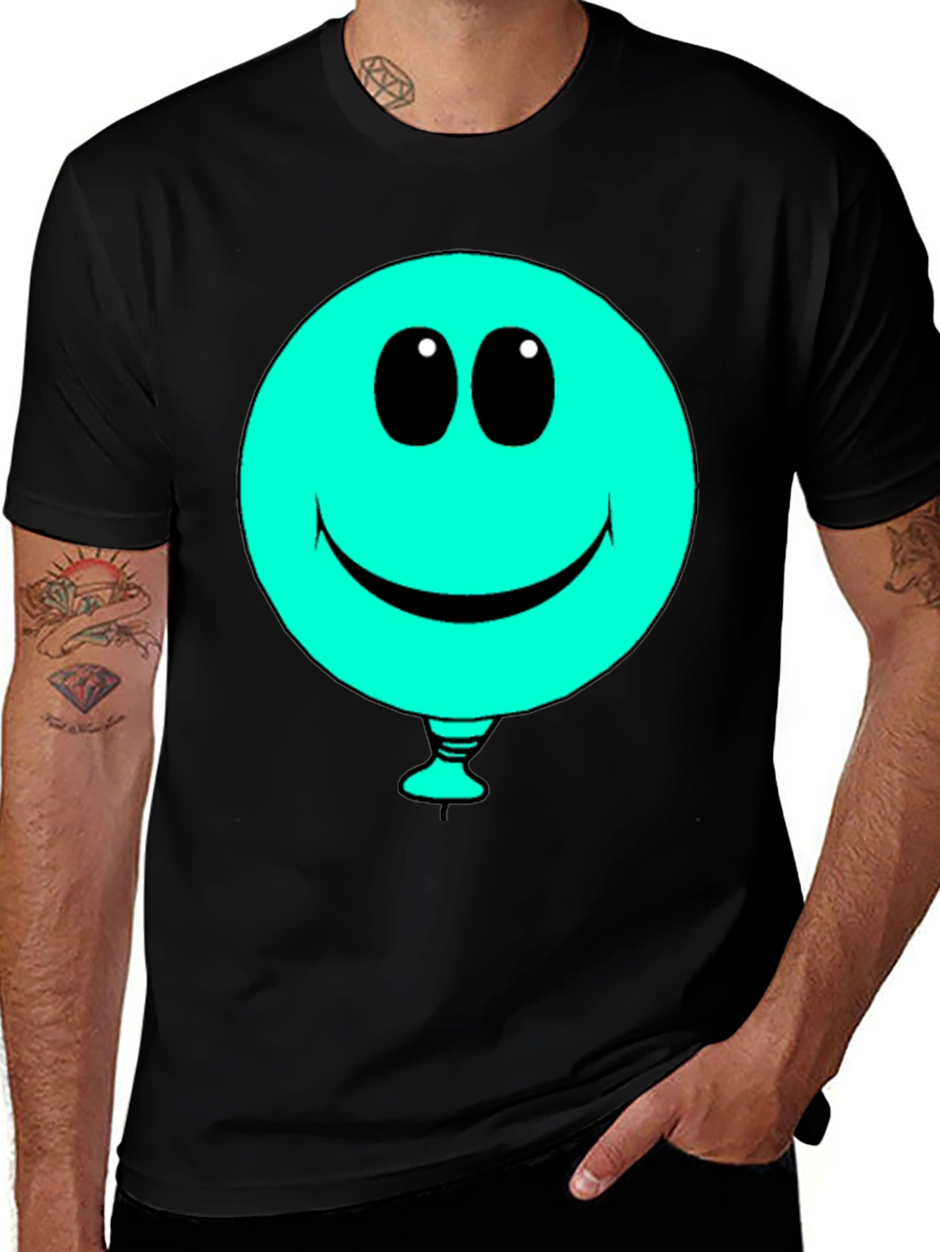 Variant 3 of Smiley Face Balloon Graphic T-Shirt