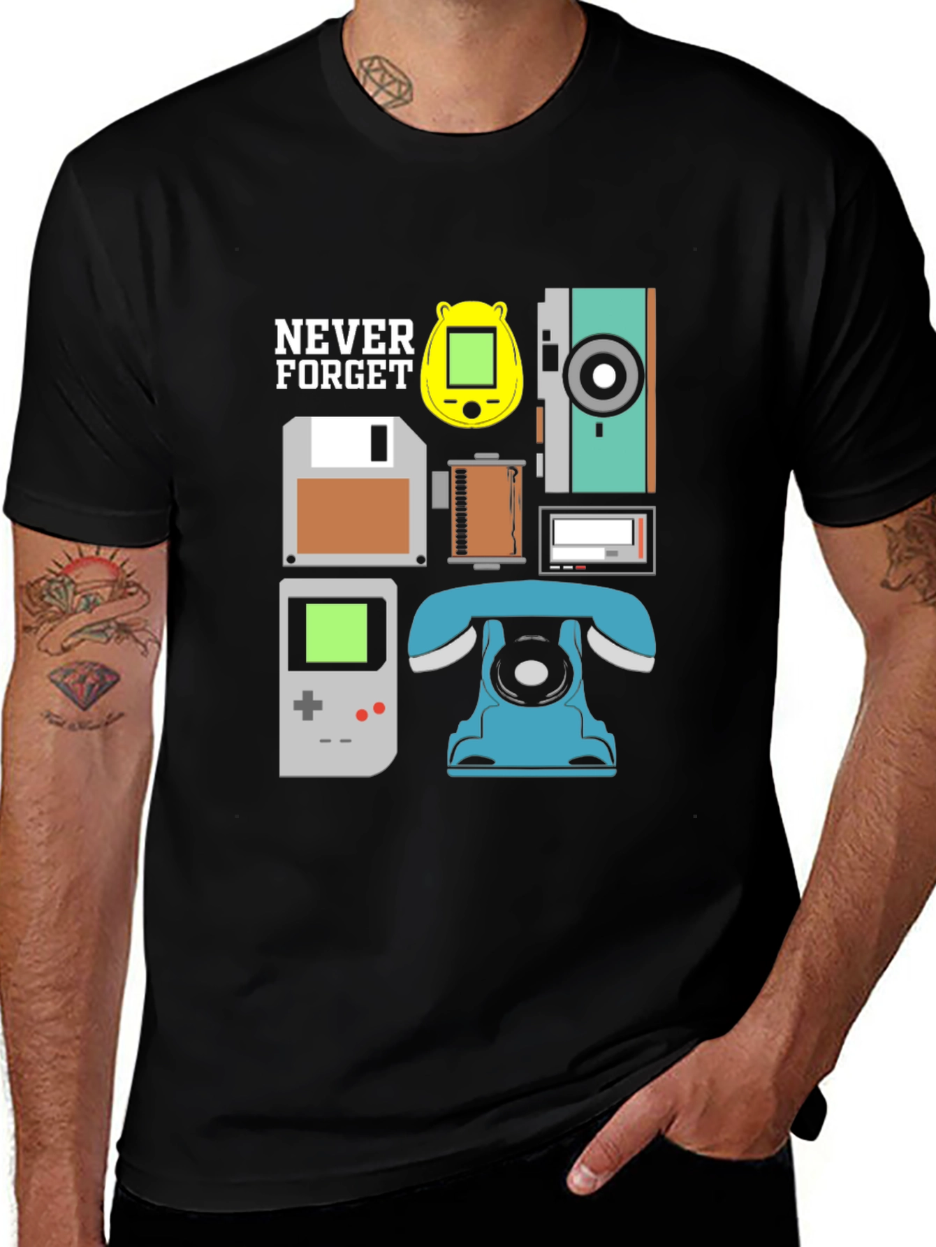 Variant 25 of Retro Tech Graphic Tee - Never Forget
