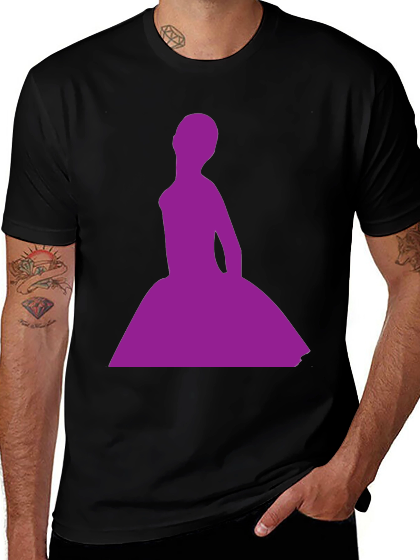 Variant 17 of Ballerina Silhouette Tee - Stylish Dance Lover Gift