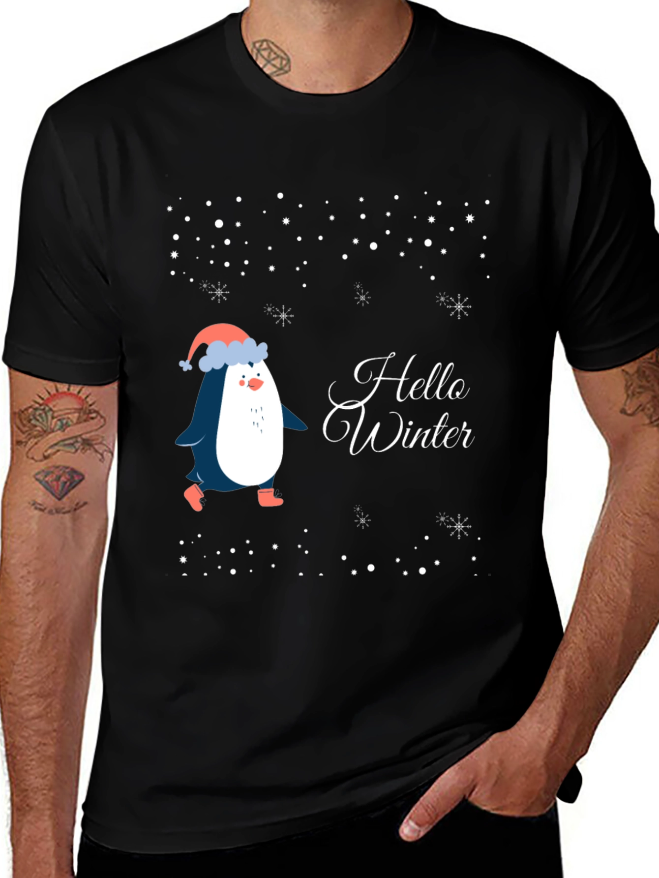 Variant 13 of Hello Winter Penguin T-Shirt
