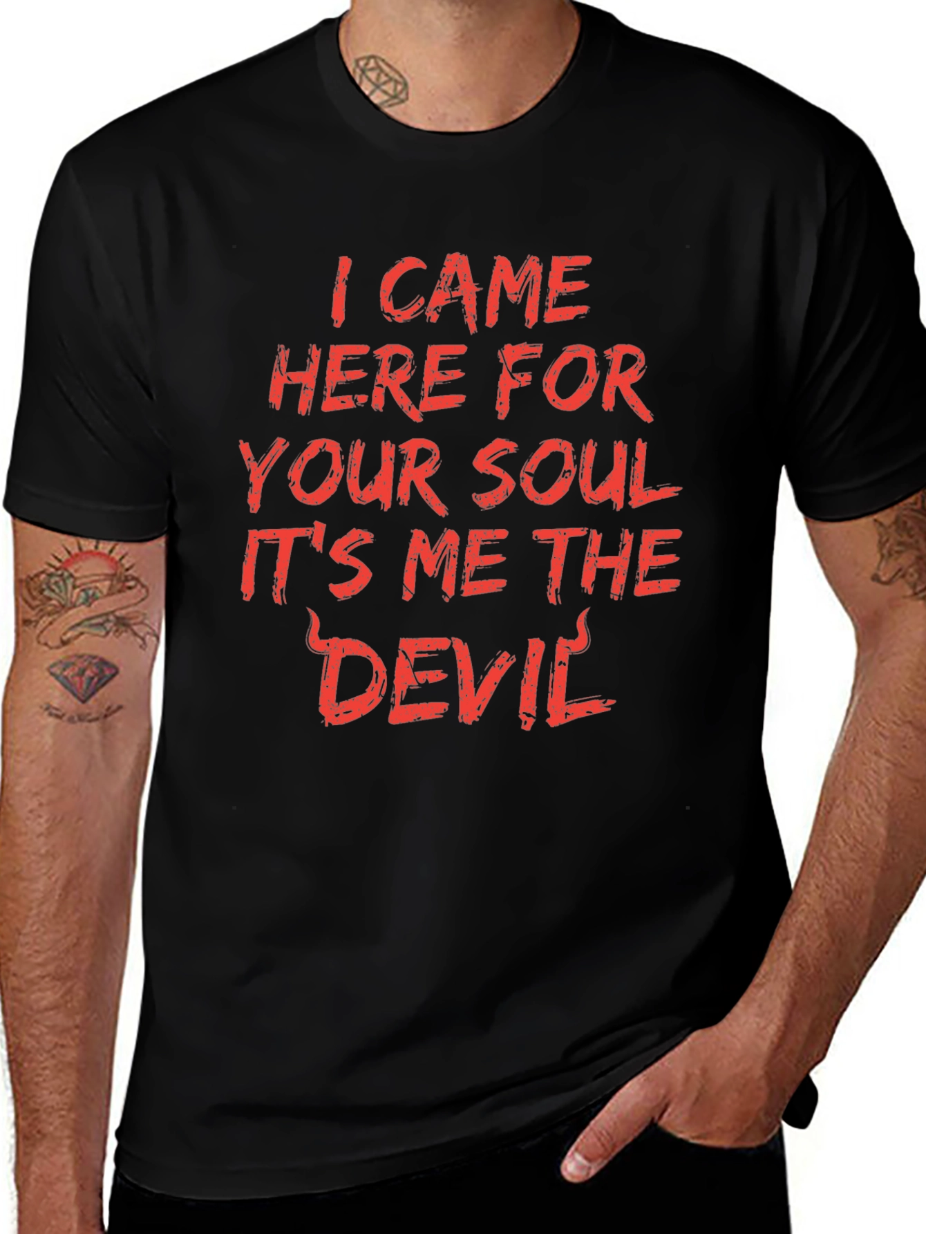 Variant 20 of Devil Soul Graphic Tee - I Came Here For Your Soul T-Shirt