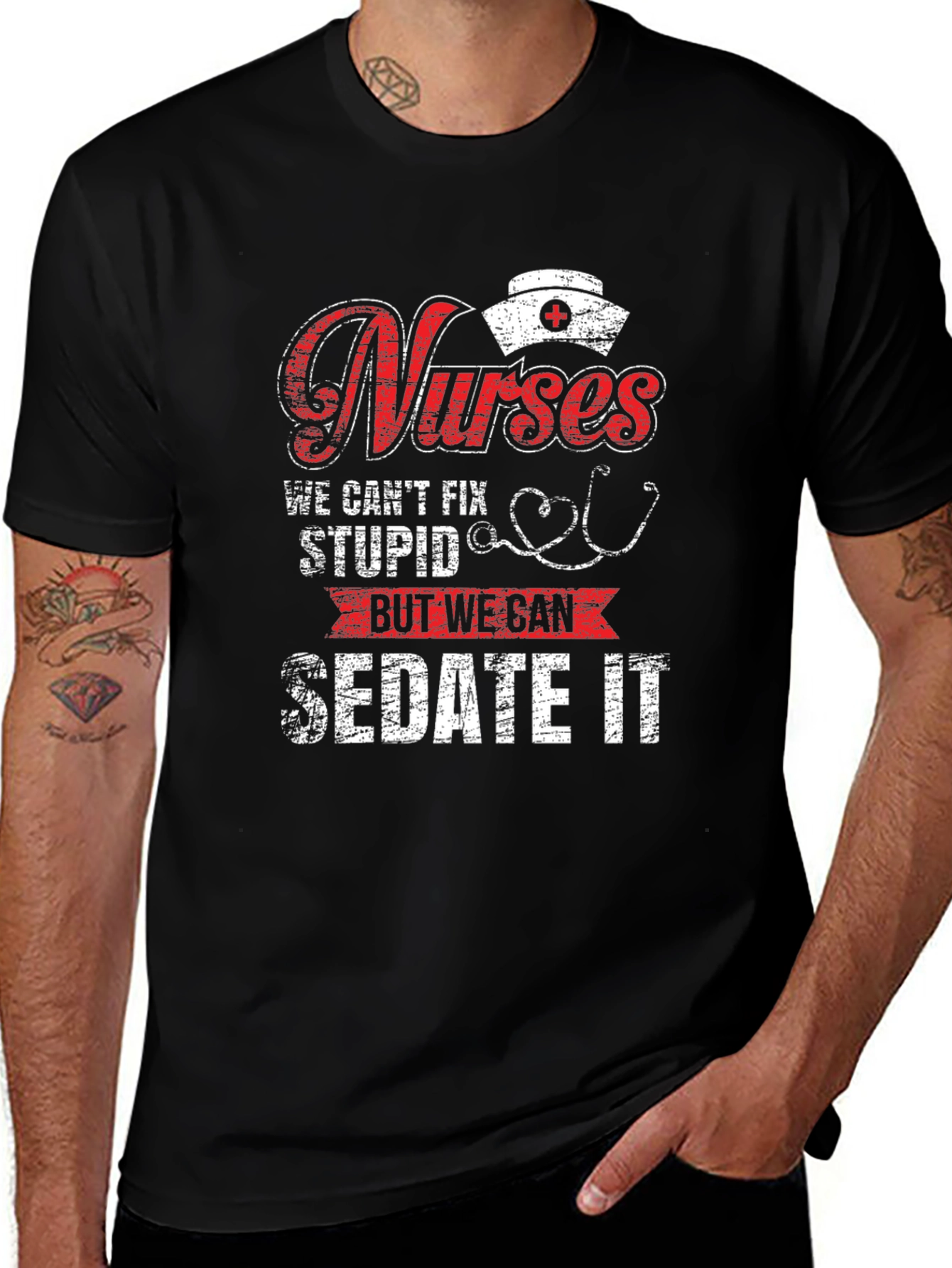 Variant 4 of Nurses Can Sedate It T-Shirt Funny Nurse Tee