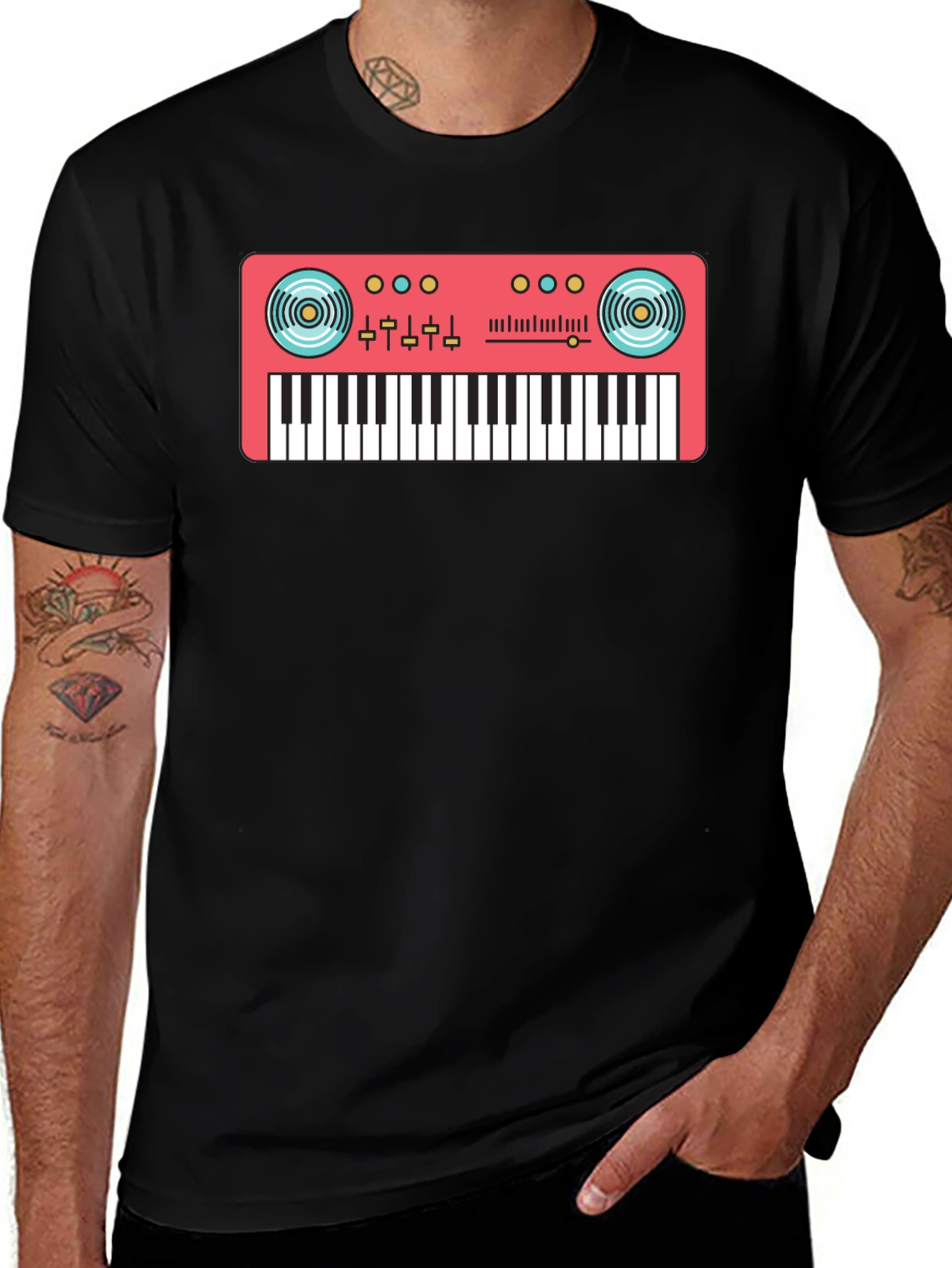 Variant 9 of Synth Graphic T-Shirt - Retro Music Tee