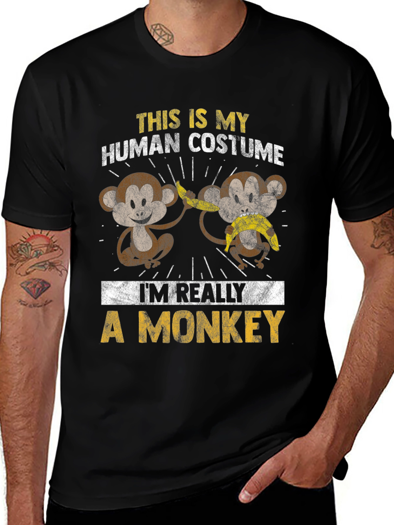 Variant 13 of Human Costume Monkey Graphic Tee