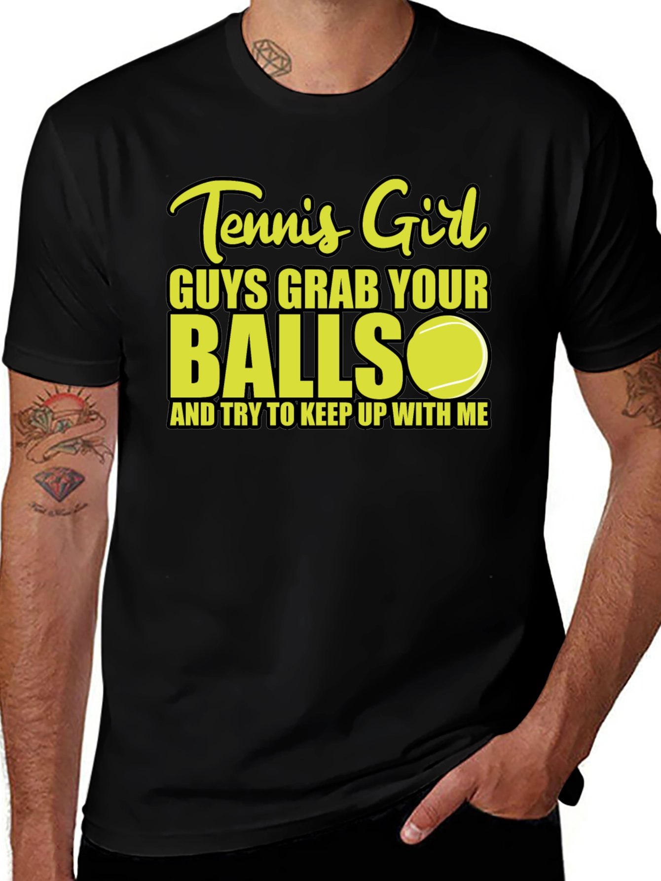 Variant 20 of Tennis Girl Balls Graphic T-Shirt
