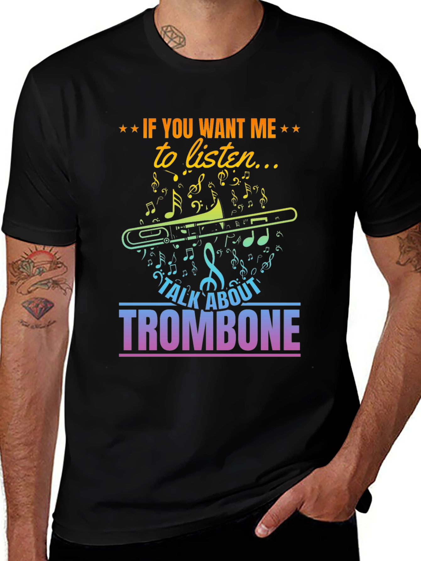 Variant 15 of Talk Trombone Music T-Shirt - Listener Edition