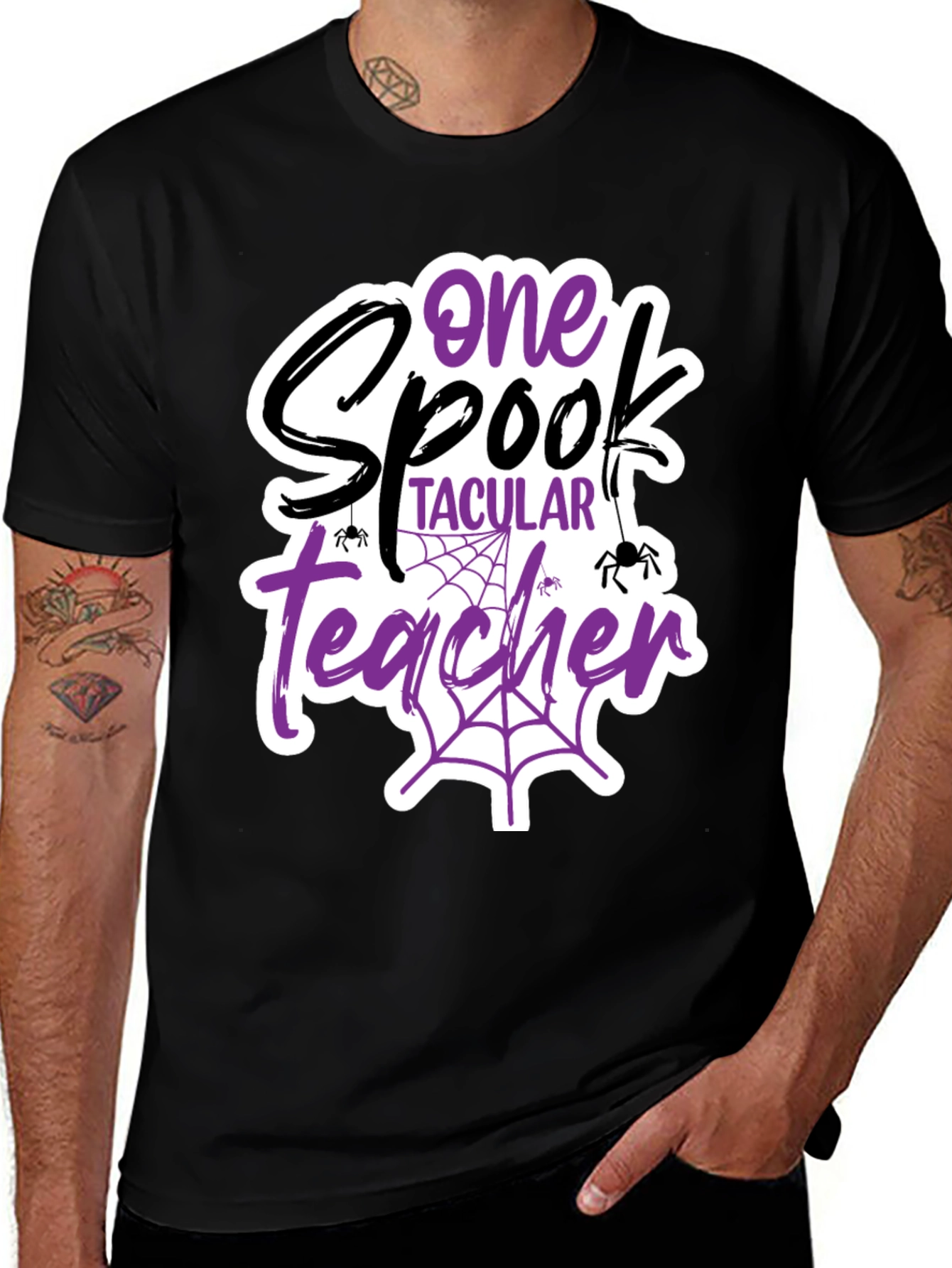Variant 7 of One Spooktacular Teacher Halloween Graphic T-Shirt