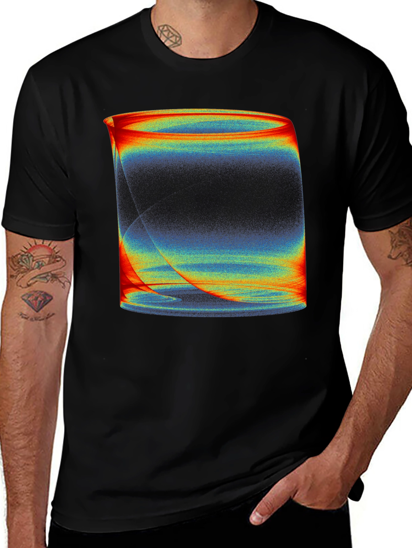 Variant 27 of Abstract Art Black T-Shirt - Modern Graphic Tee
