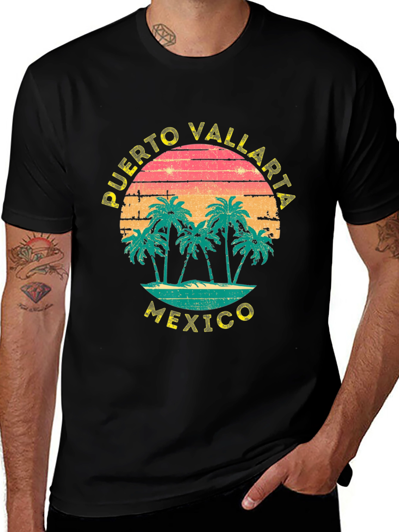 Puerto Vallarta Mexico Palm Tree T-Shirt