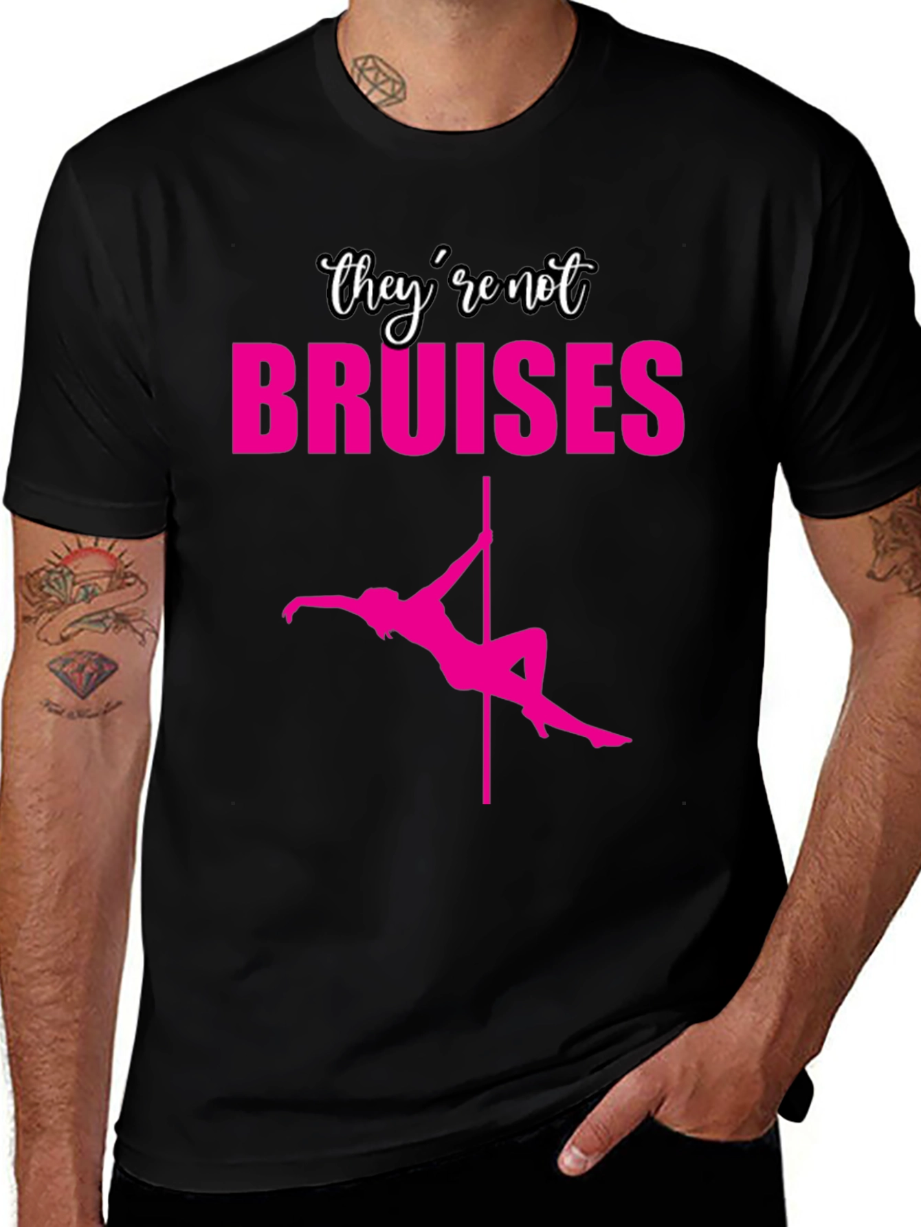 Variant 29 of Pole Dance Bruises T-Shirt - Funny Fitness Tee