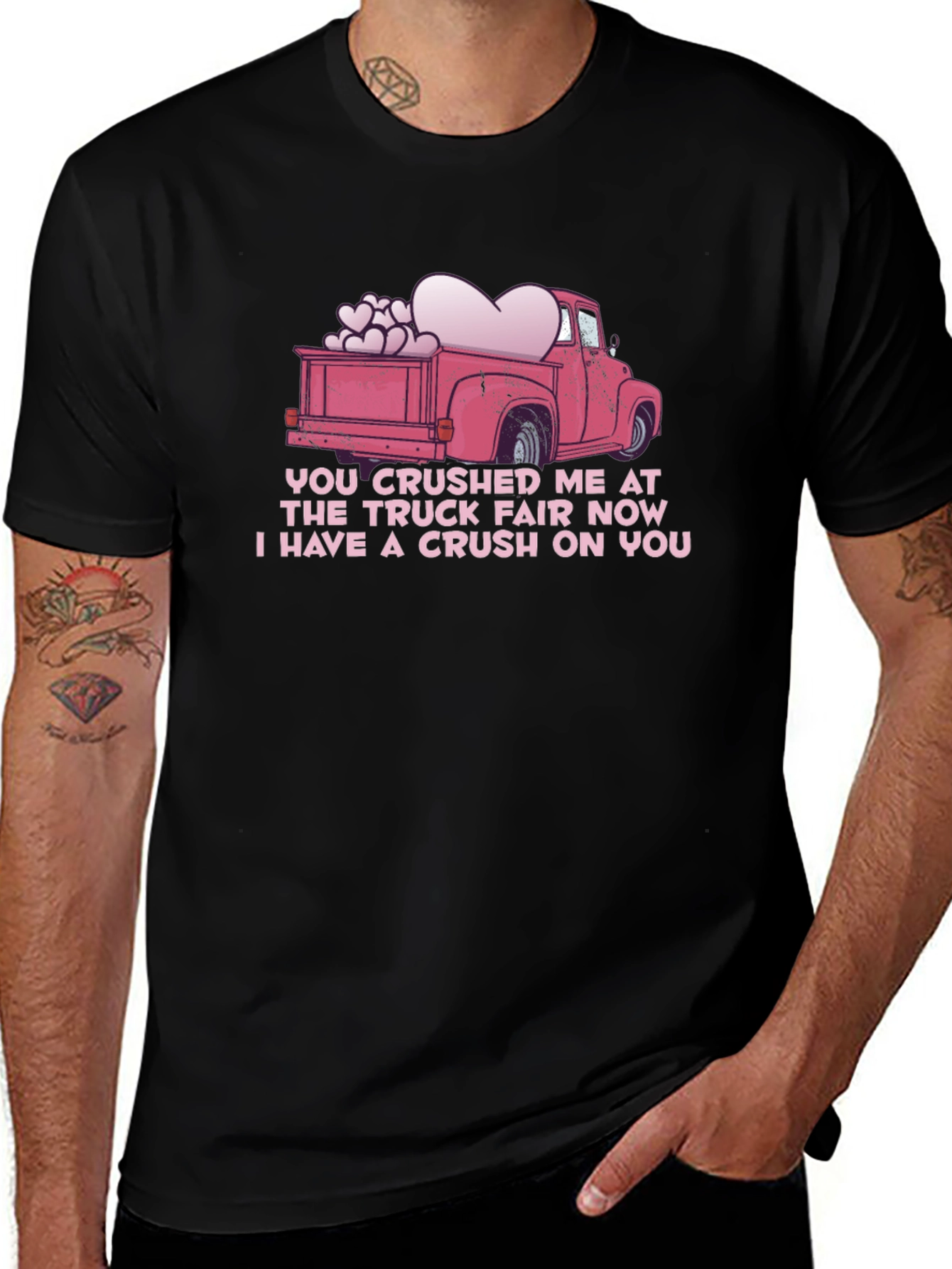 Crush On You Valentine's Truck T-Shirt
