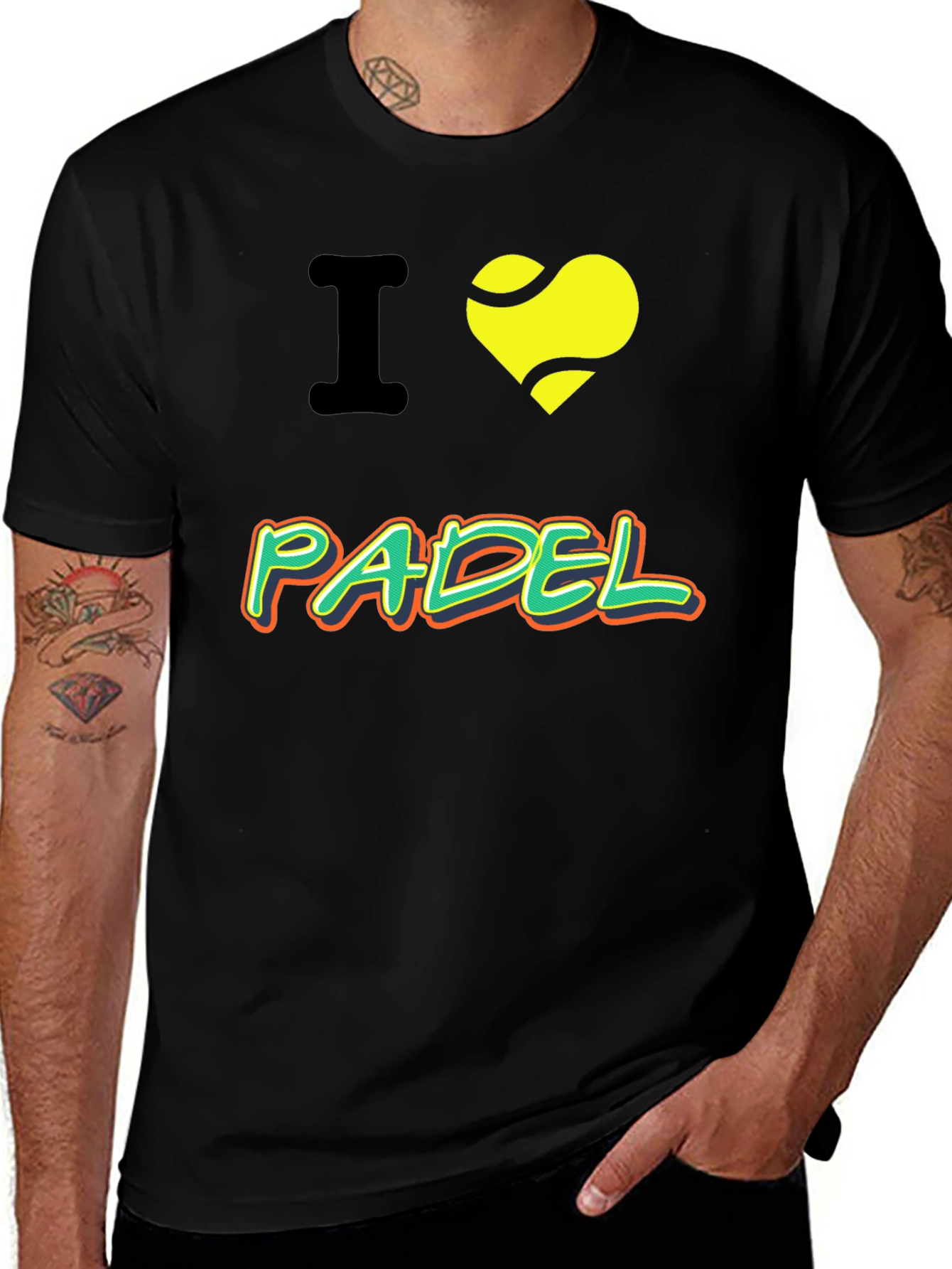 Variant 12 of I Love Padel T-Shirt - Tennis Heart