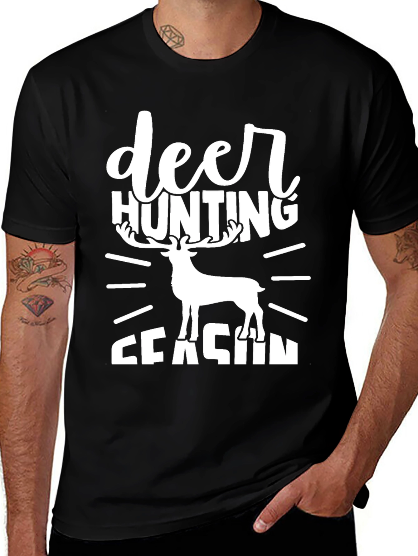 Variant 23 of Deer Hunting Season Black T-Shirt
