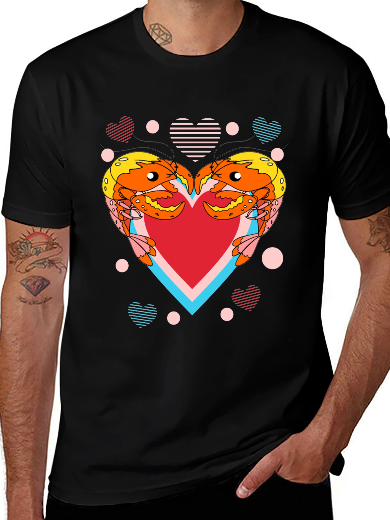 Variant 11 of Crab Heart Graphic T-Shirt