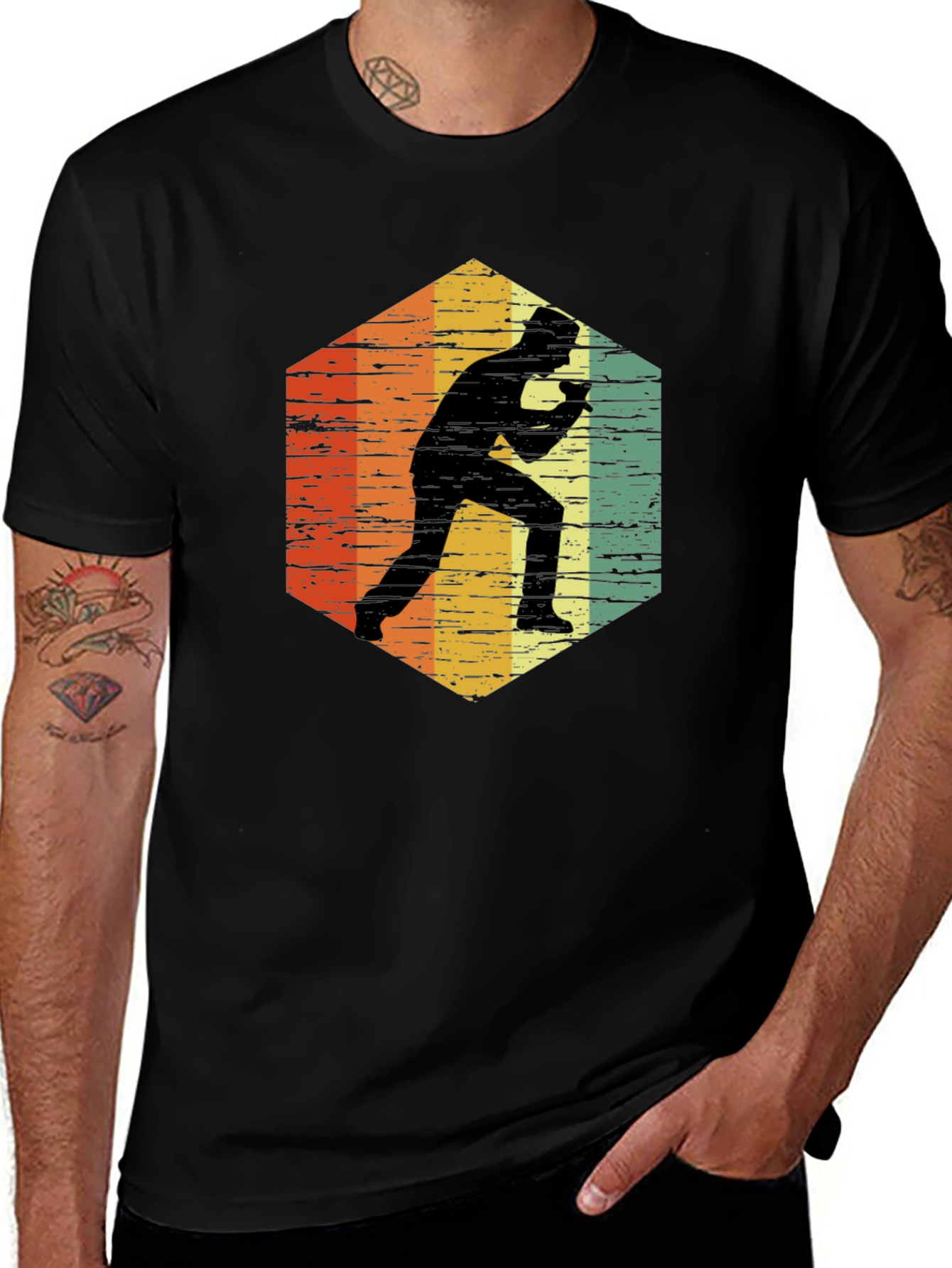 Variant 18 of Retro Table Tennis Player T-Shirt