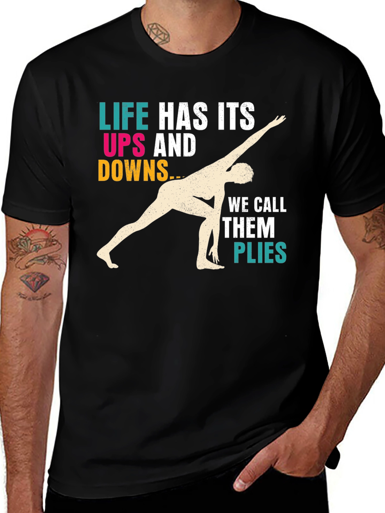 Variant 9 of Yoga Ballet T-Shirt - Life Has Its Ups And Downs