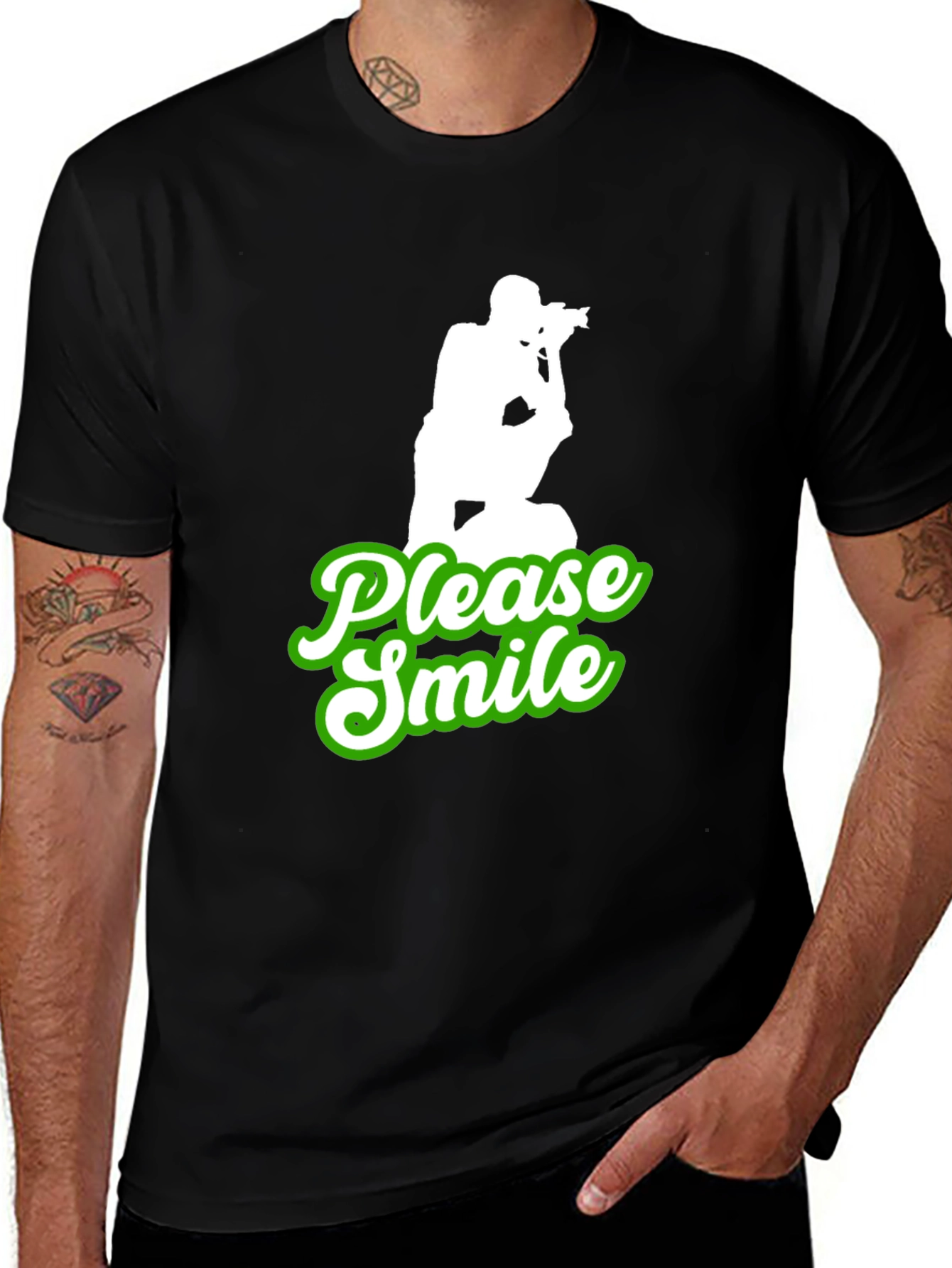 Please Smile Photographer Graphic Tee
