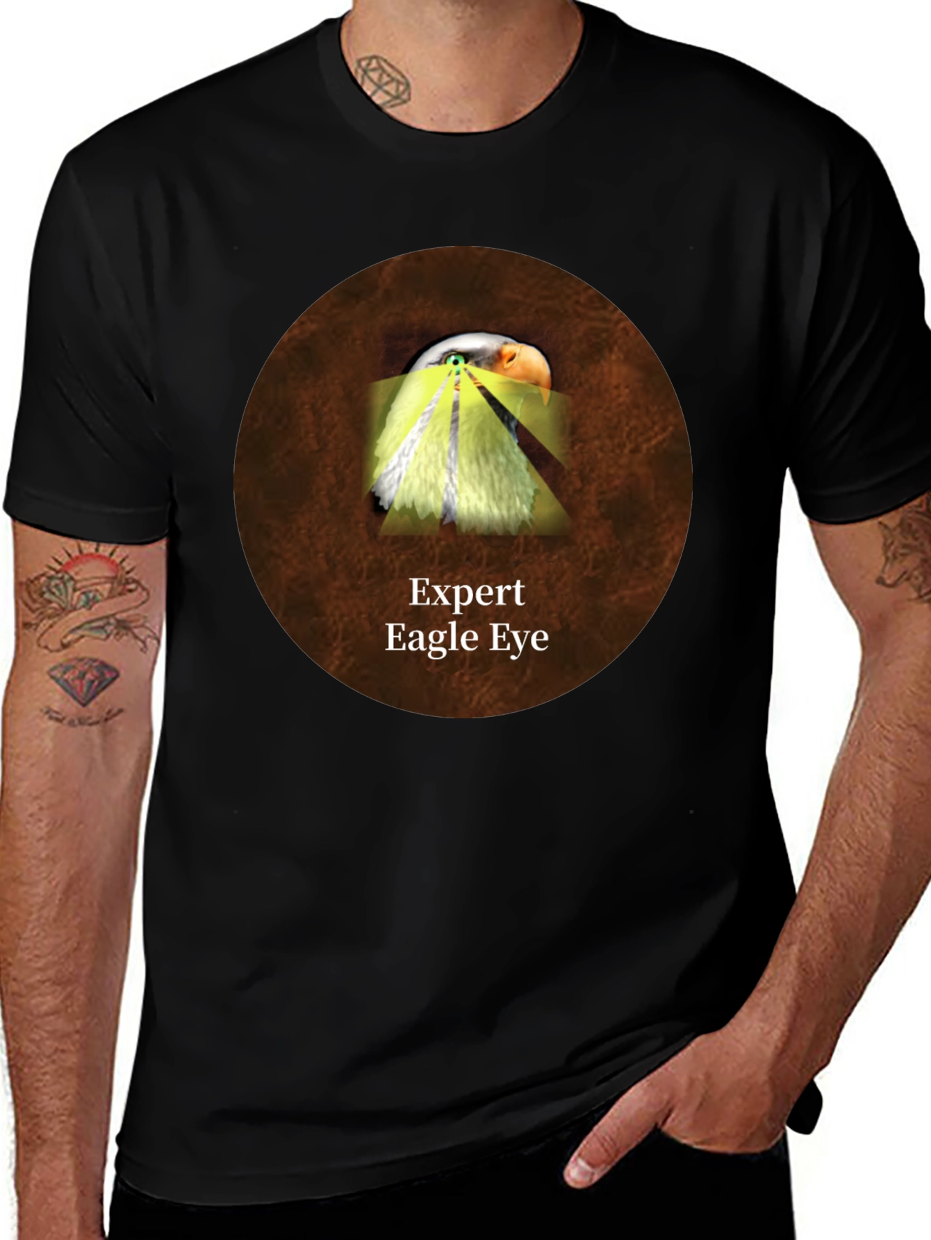 Black Expert Eagle Eye Graphic T-Shirt main image