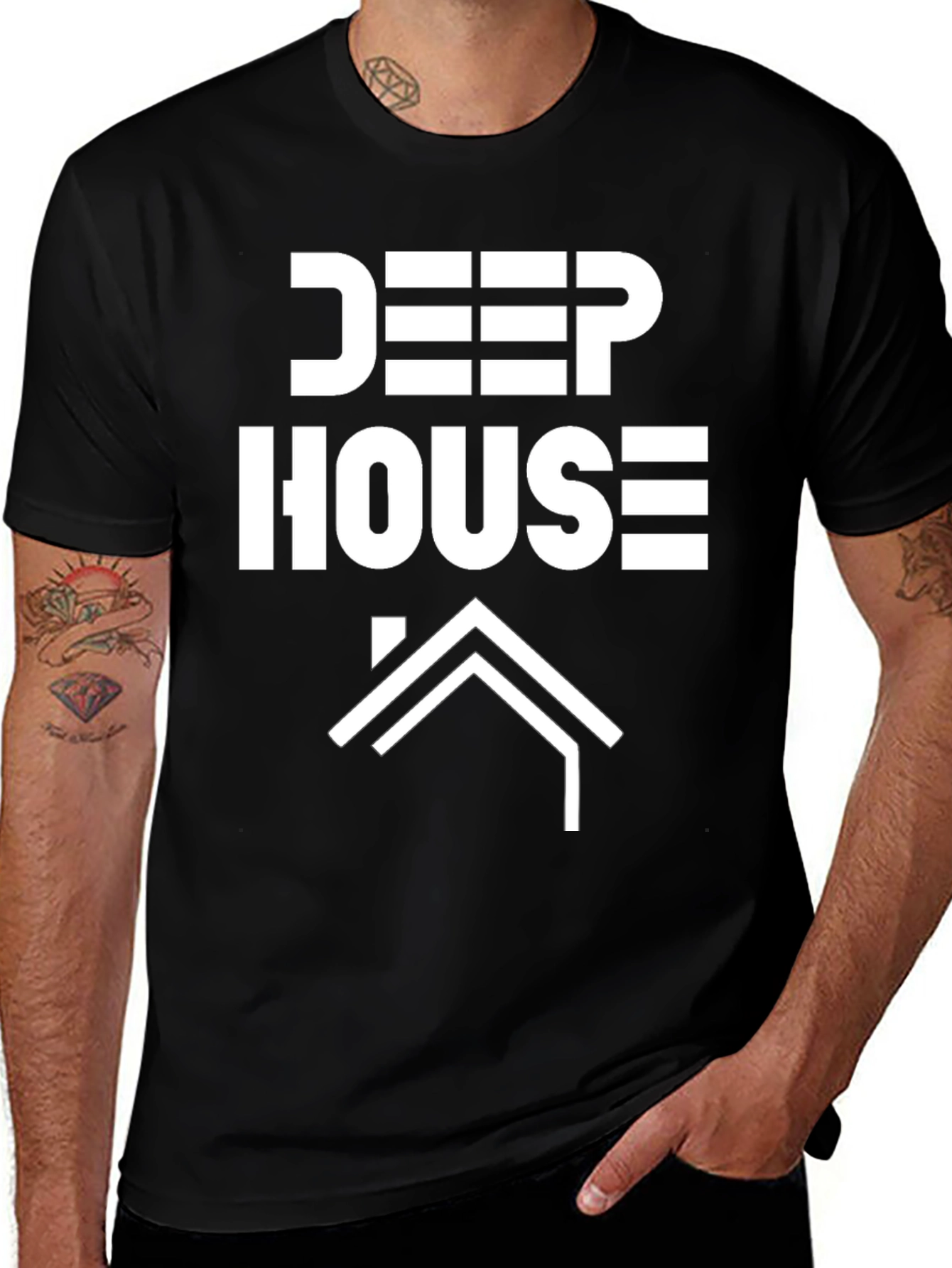 Variant 6 of Deep House Graphic Tee - Black Music T-Shirt