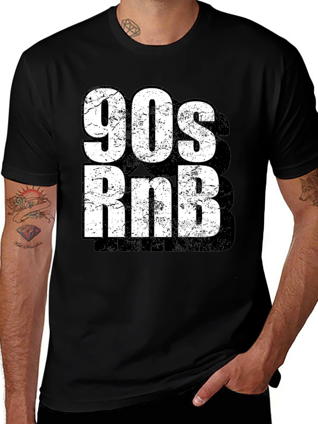 Variant 25 of 90s RNB Graphic Tee - Black