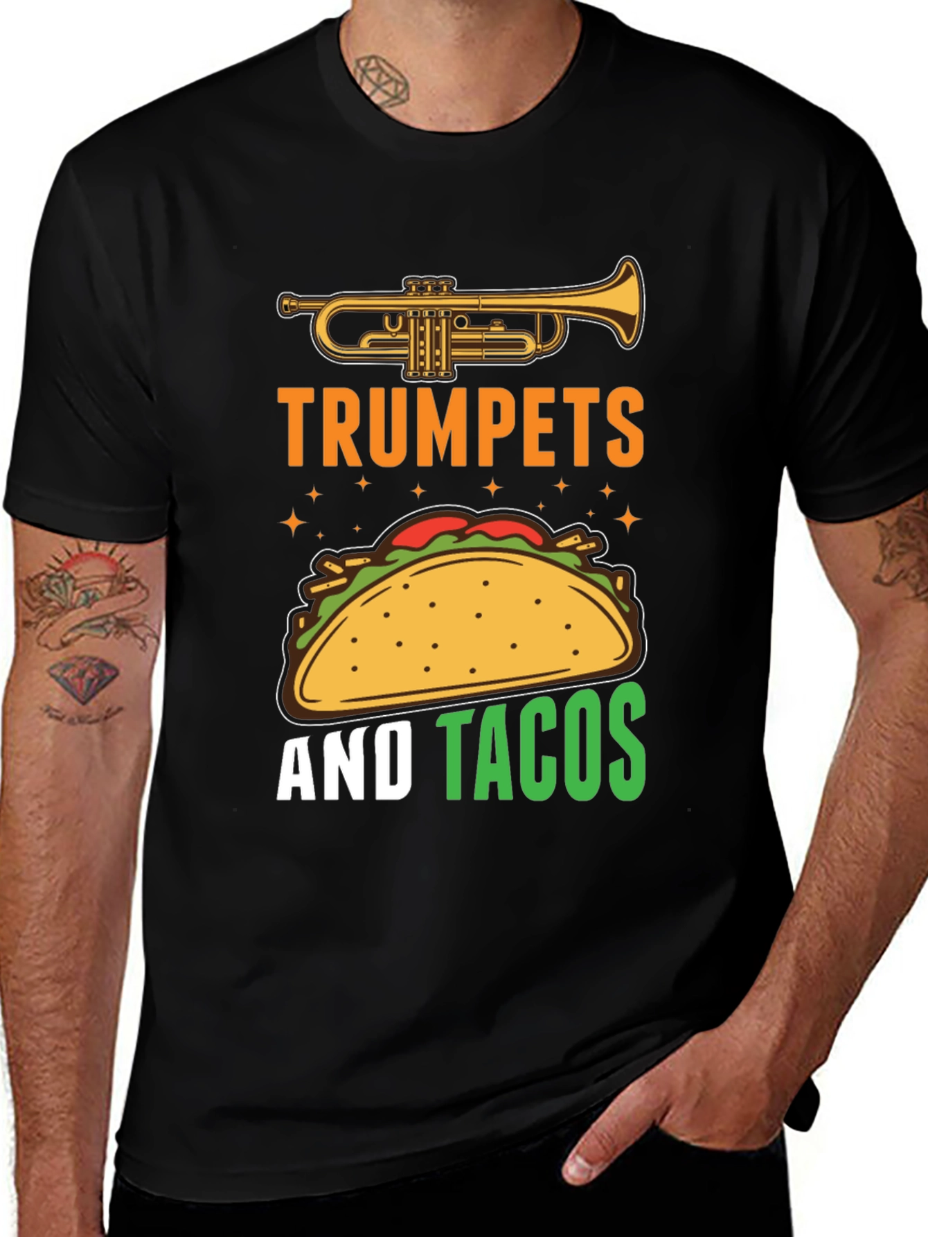 Variant 8 of Trumpets and Tacos Graphic Tee