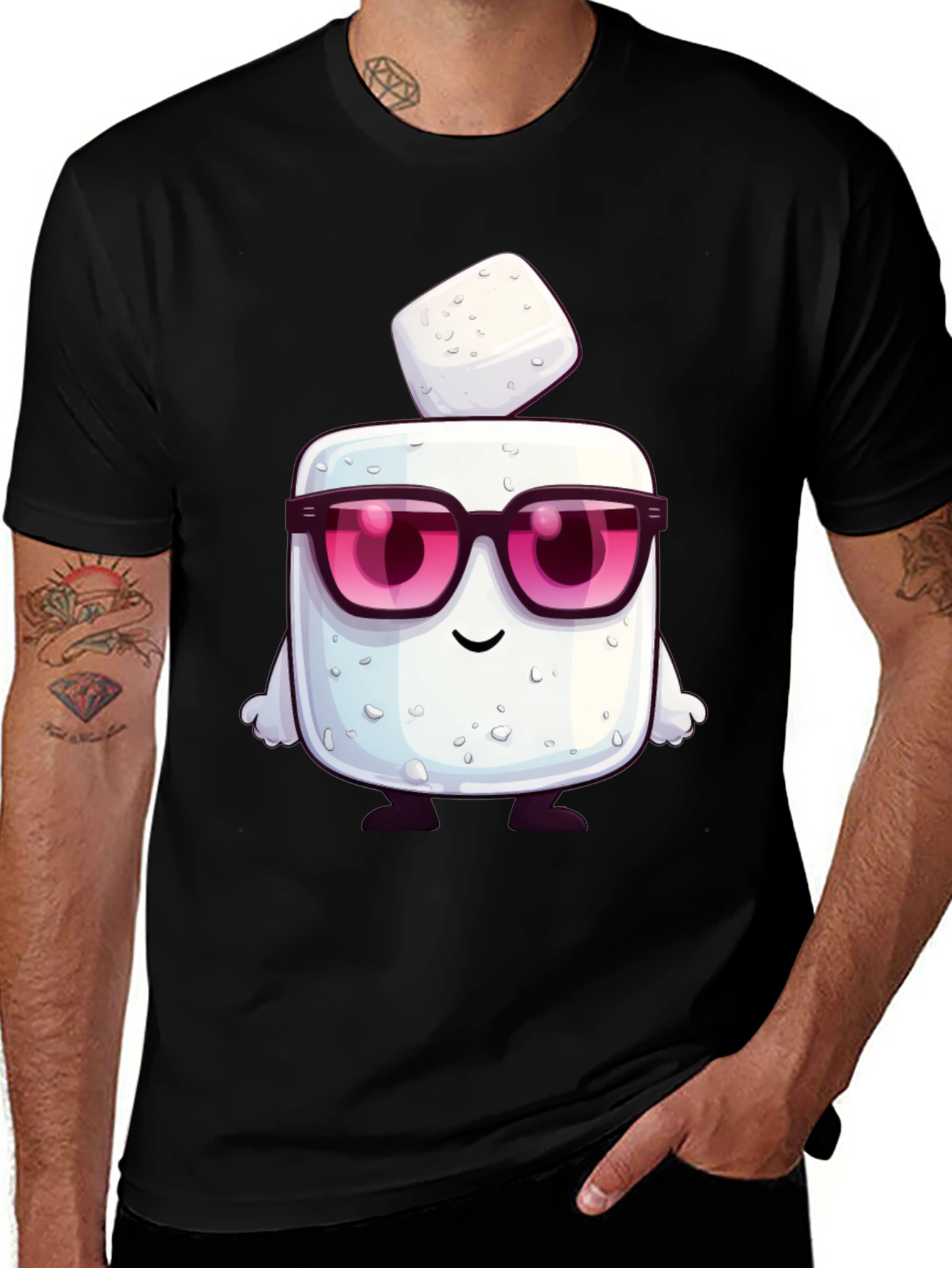 Variant 25 of Cool Sugar Cube Cartoon Graphic Tee