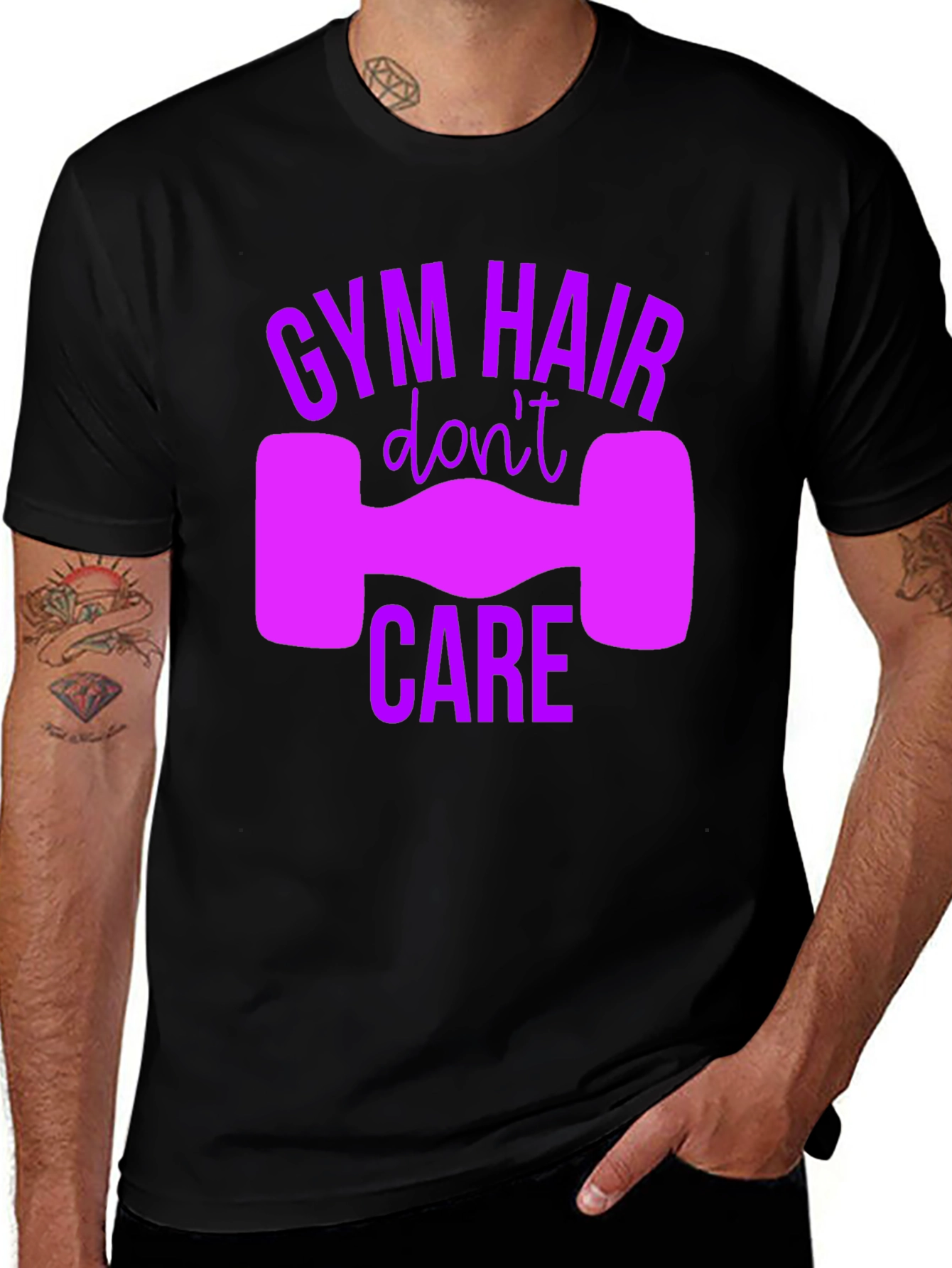 Variant 20 of Gym Hair Don't Care Graphic Tee