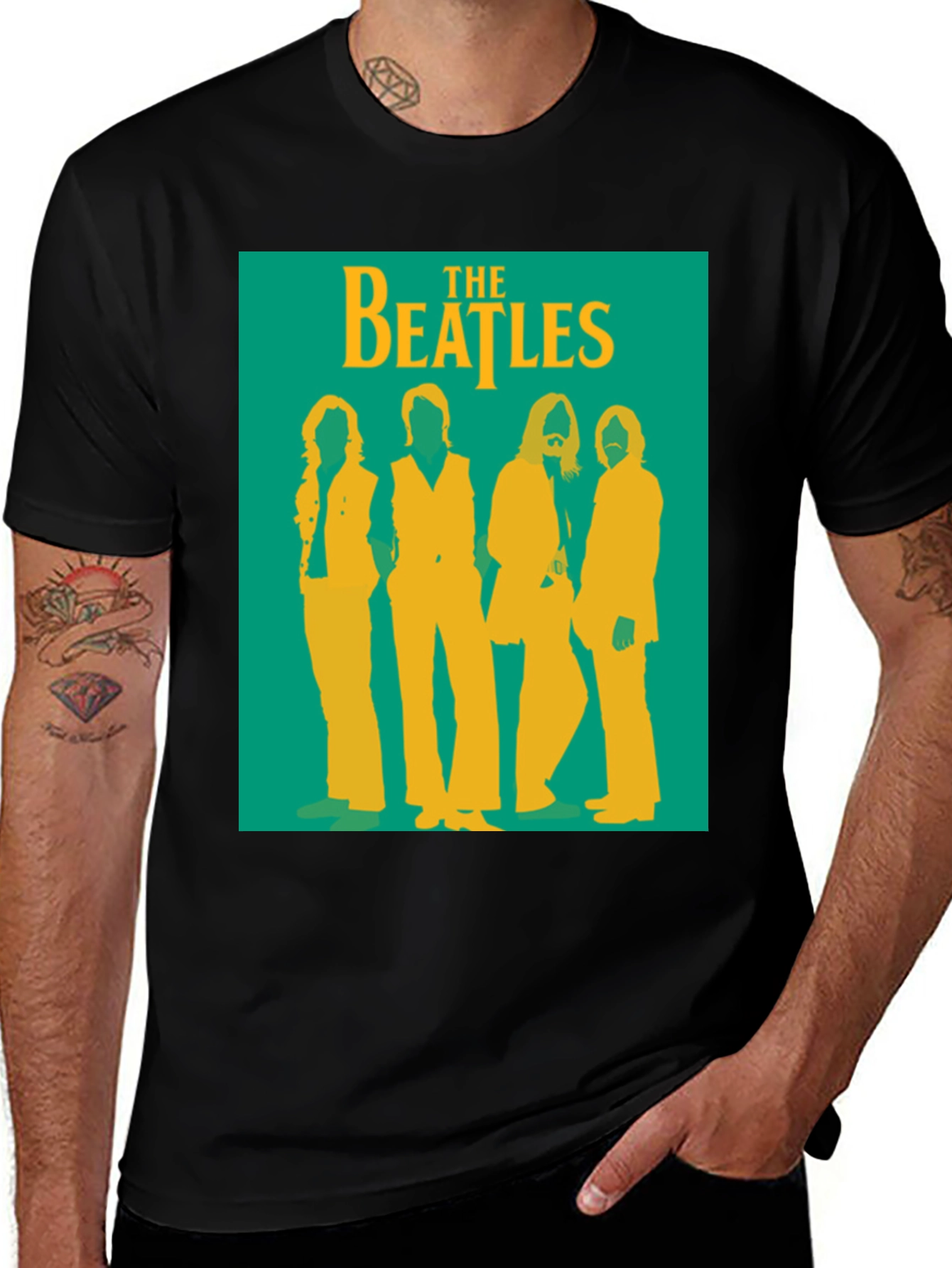 The Beatles Silhouette T-Shirt - Classic Band Tee