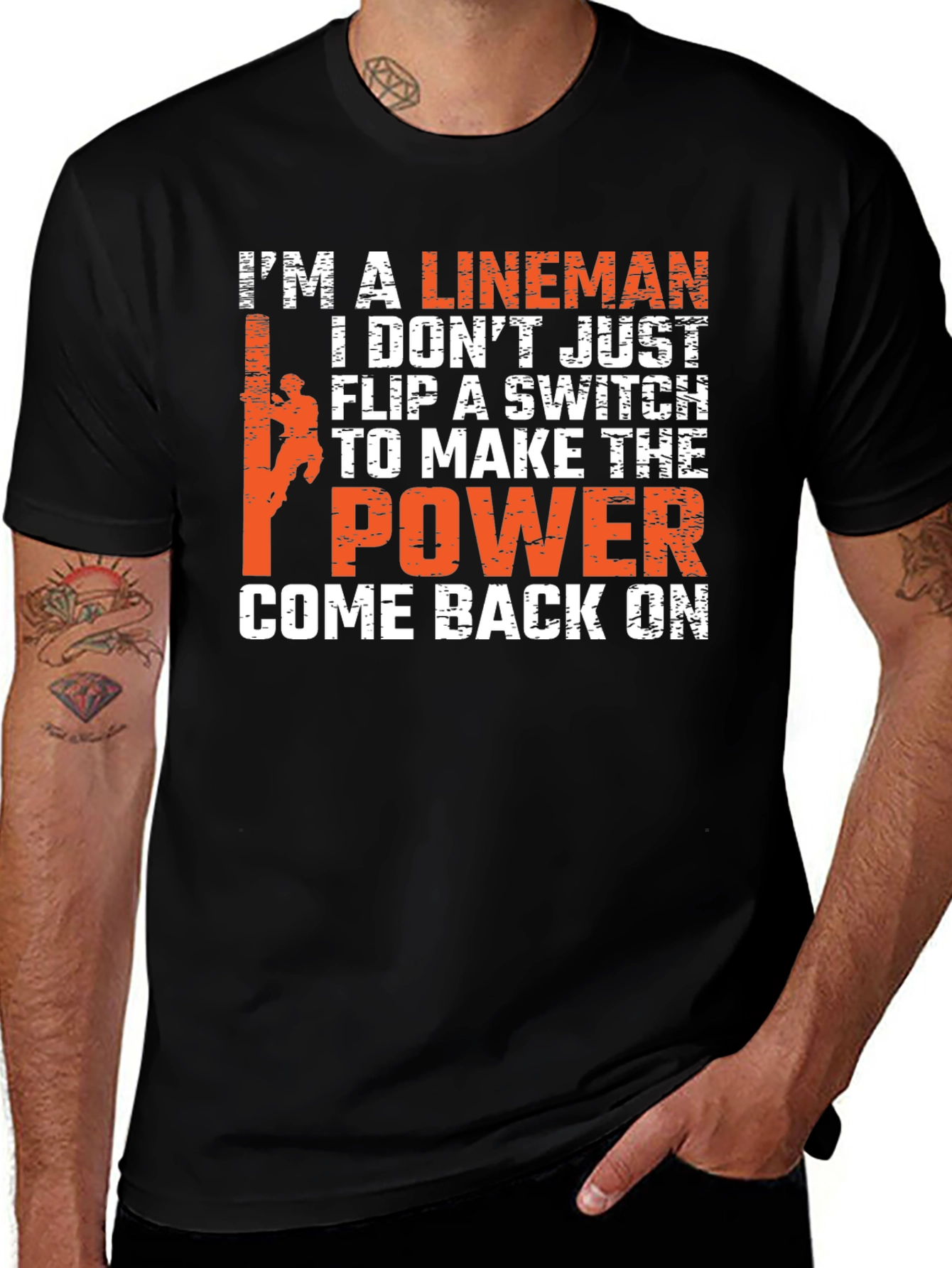 Variant 14 of Lineman Power T-Shirt