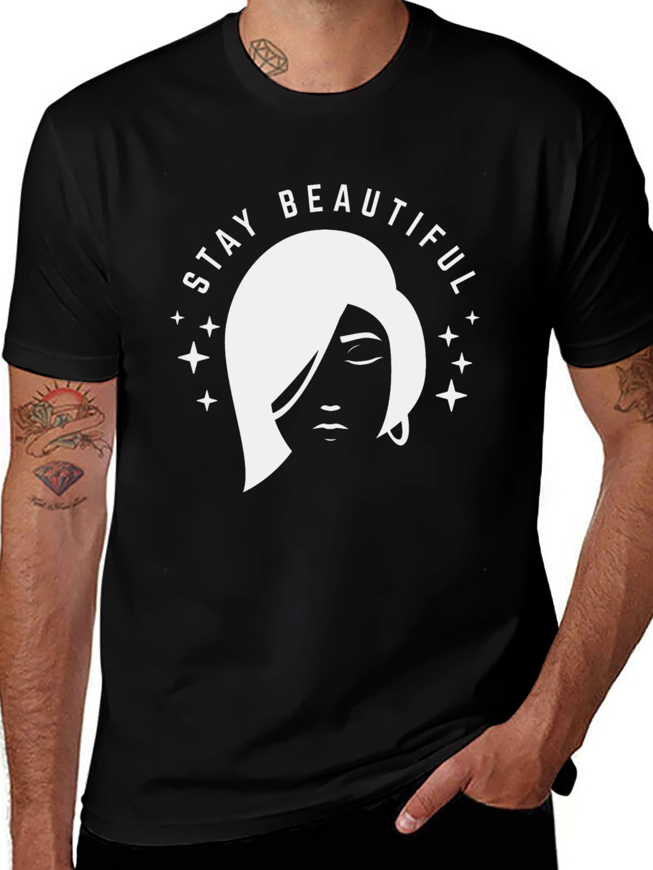 Variant 26 of Stay Beautiful Graphic Tee - Stylish Comfort