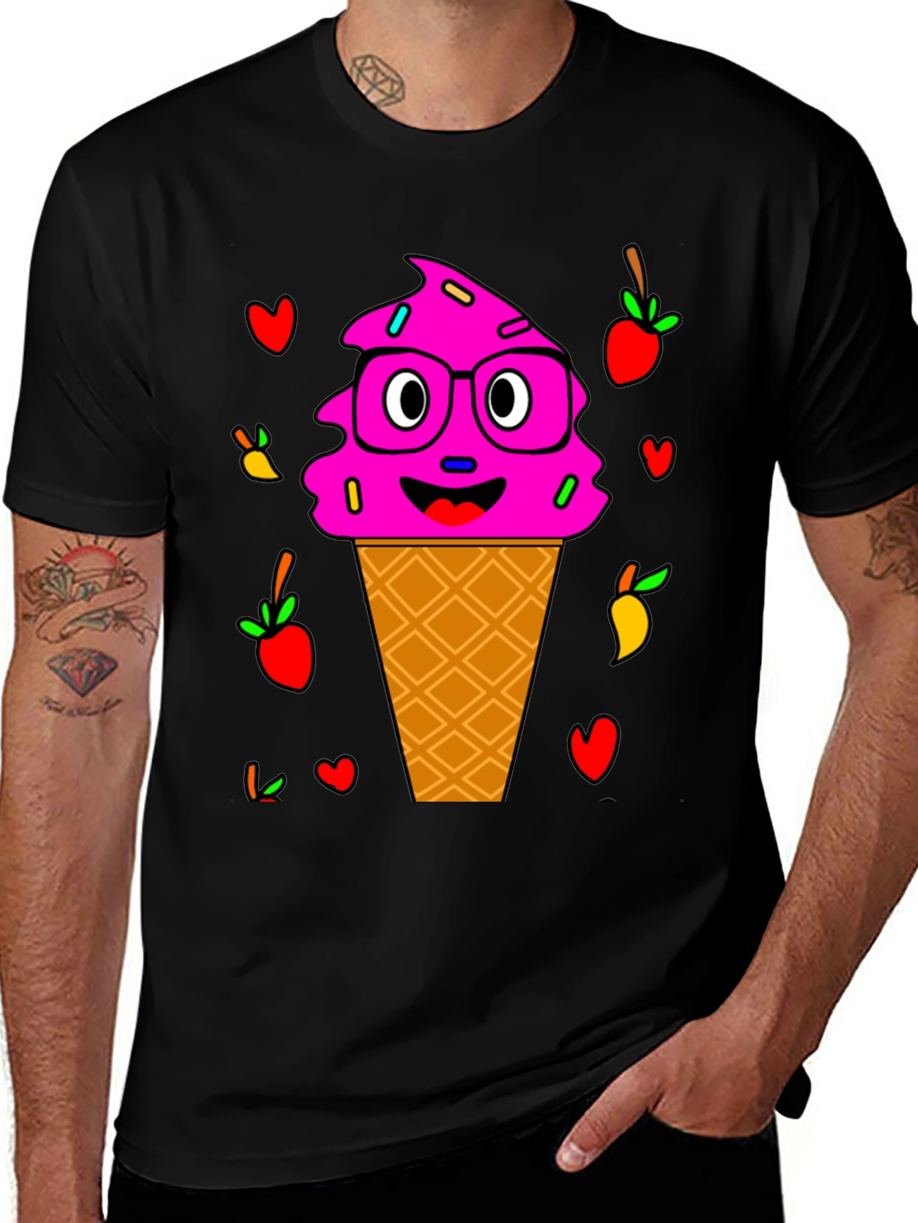 Variant 16 of Cartoon Ice Cream Graphic Tee