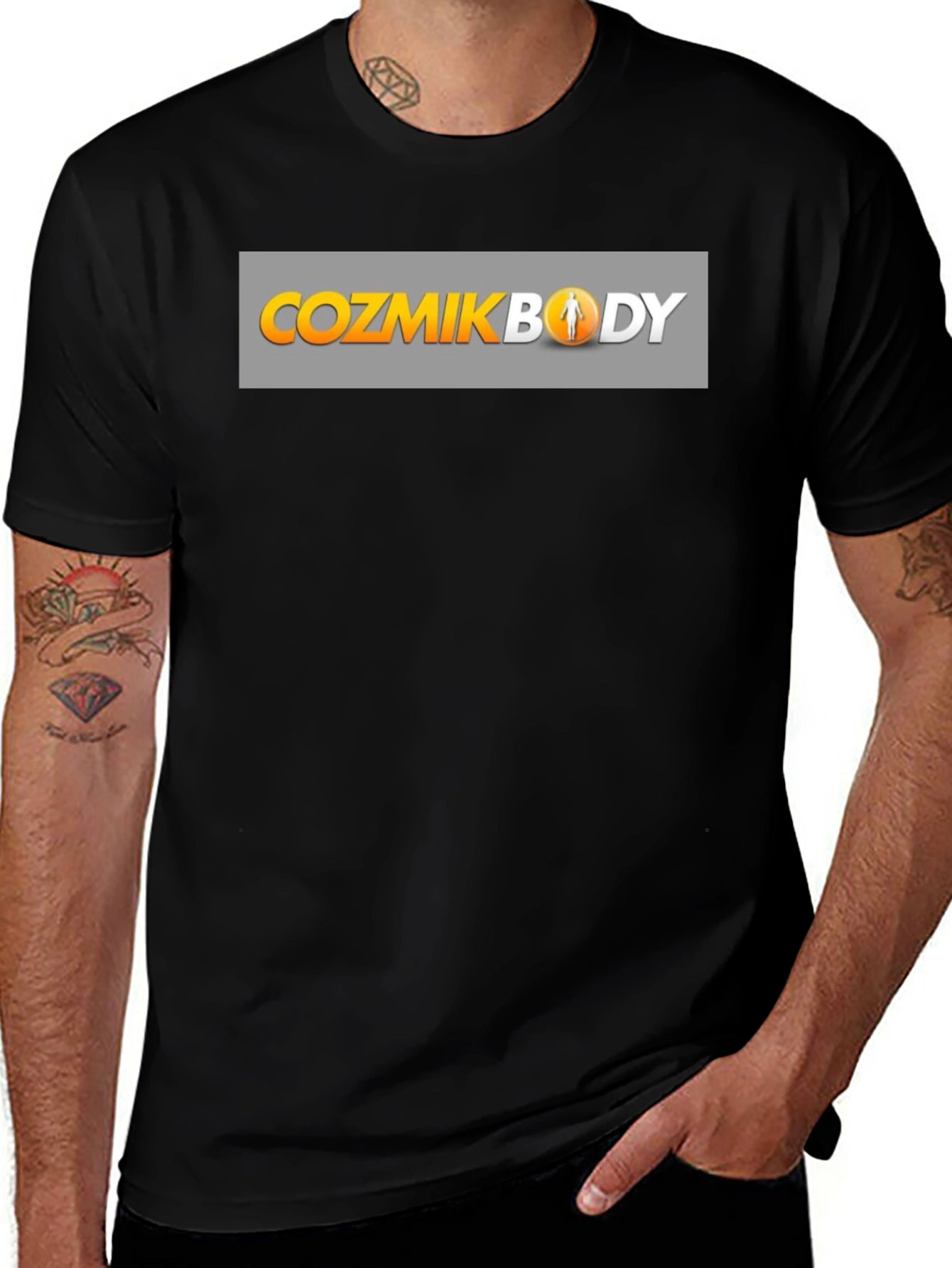 Variant 26 of CozmikBody Black Graphic T-Shirt