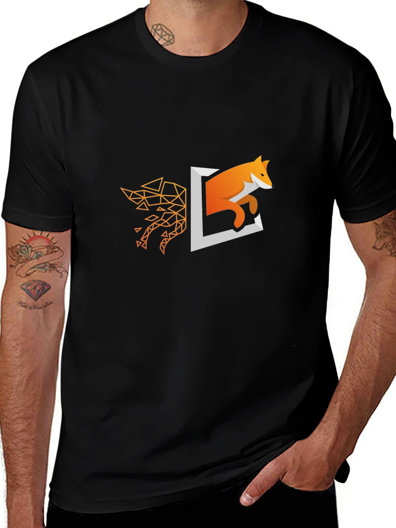 Variant 26 of Geometric Fox Graphic T-Shirt - Modern & Stylish
