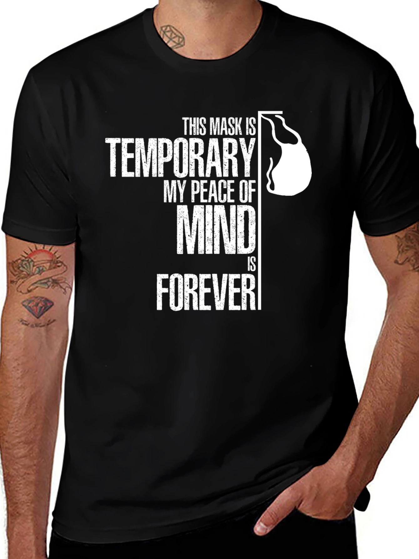Variant 23 of Temporary Mask Peace of Mind T-Shirt