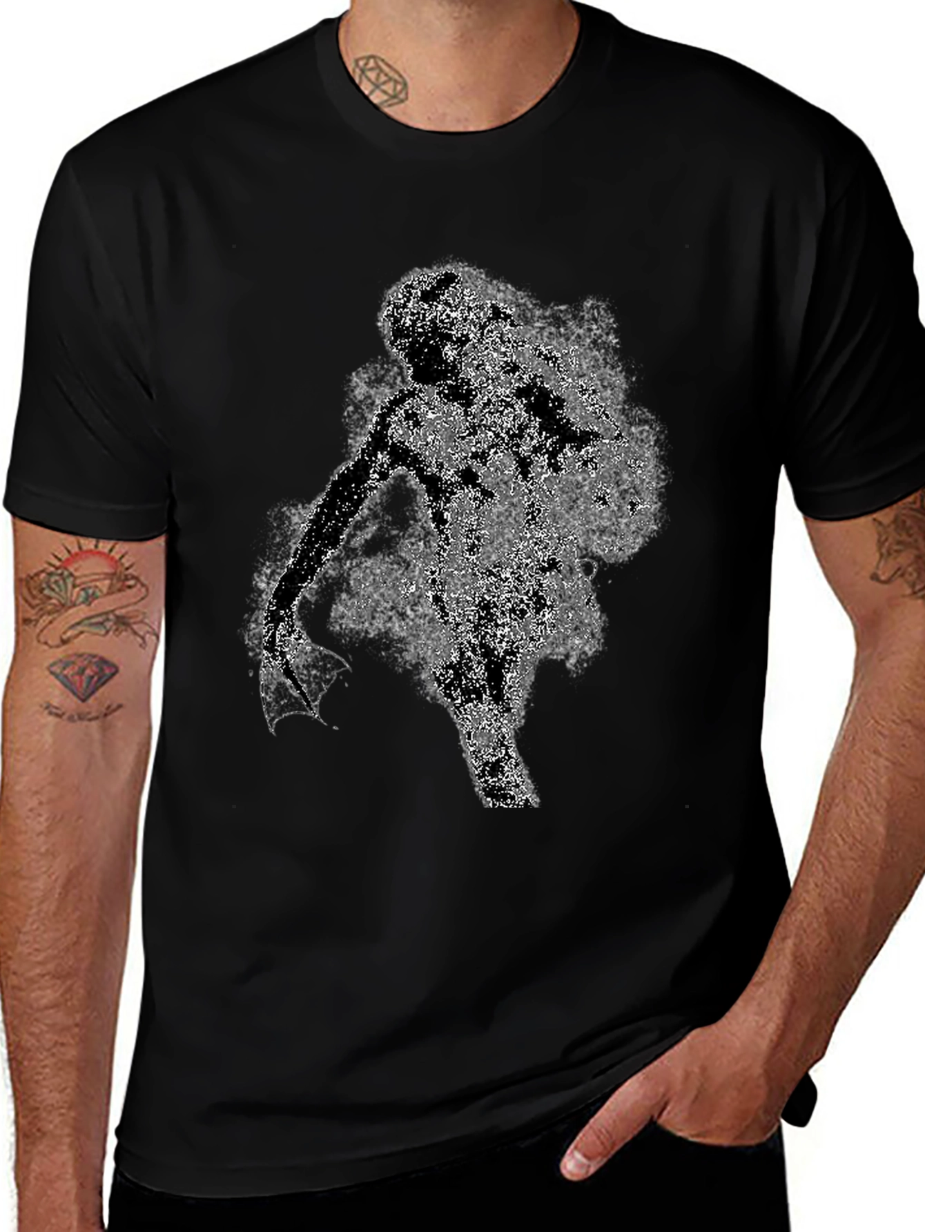 Variant 4 of Abstract Basketball Player Graphic T-Shirt