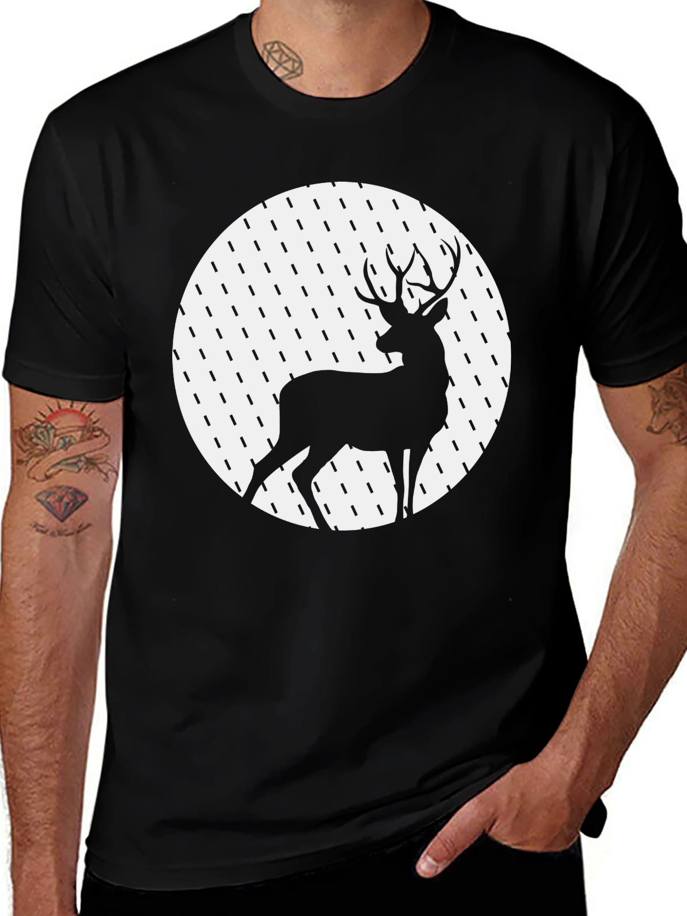 Variant 7 of Deer Silhouette Graphic Tee