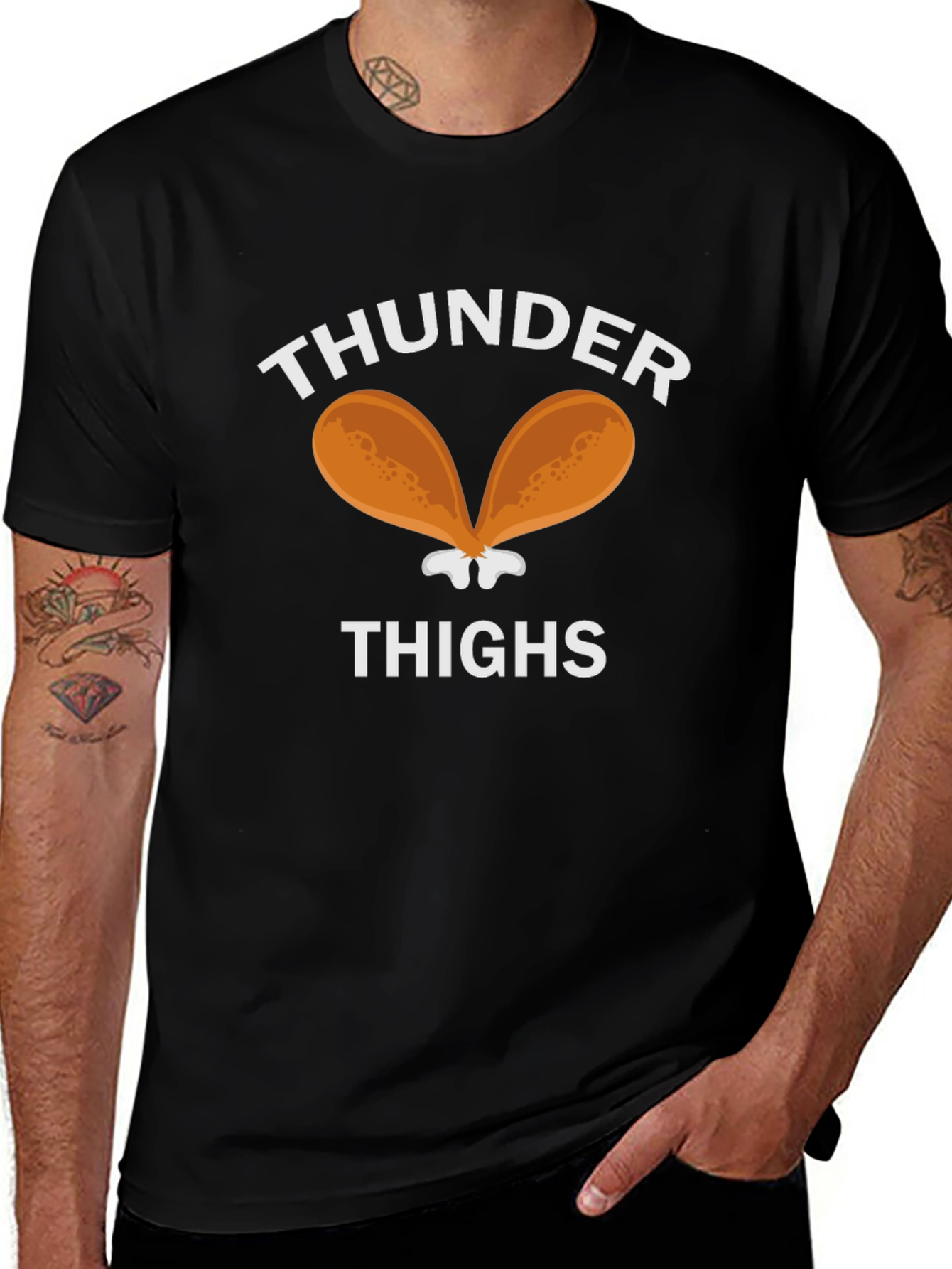 Variant 2 of Thunder Thighs Graphic Tee - Funny Novelty T-Shirt