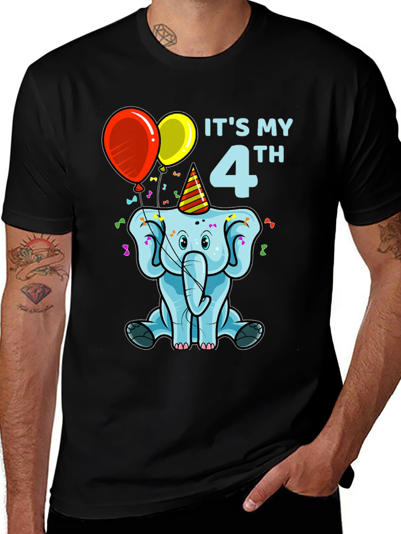 It's My 4th Birthday Elephant T-Shirt