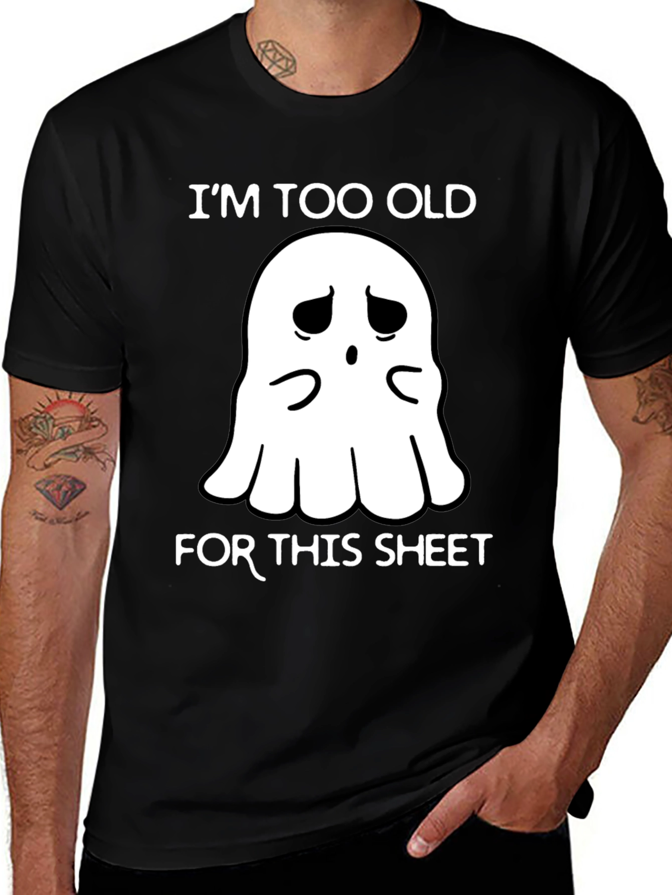 Variant 24 of I'm Too Old For This Sheet Ghost T-Shirt